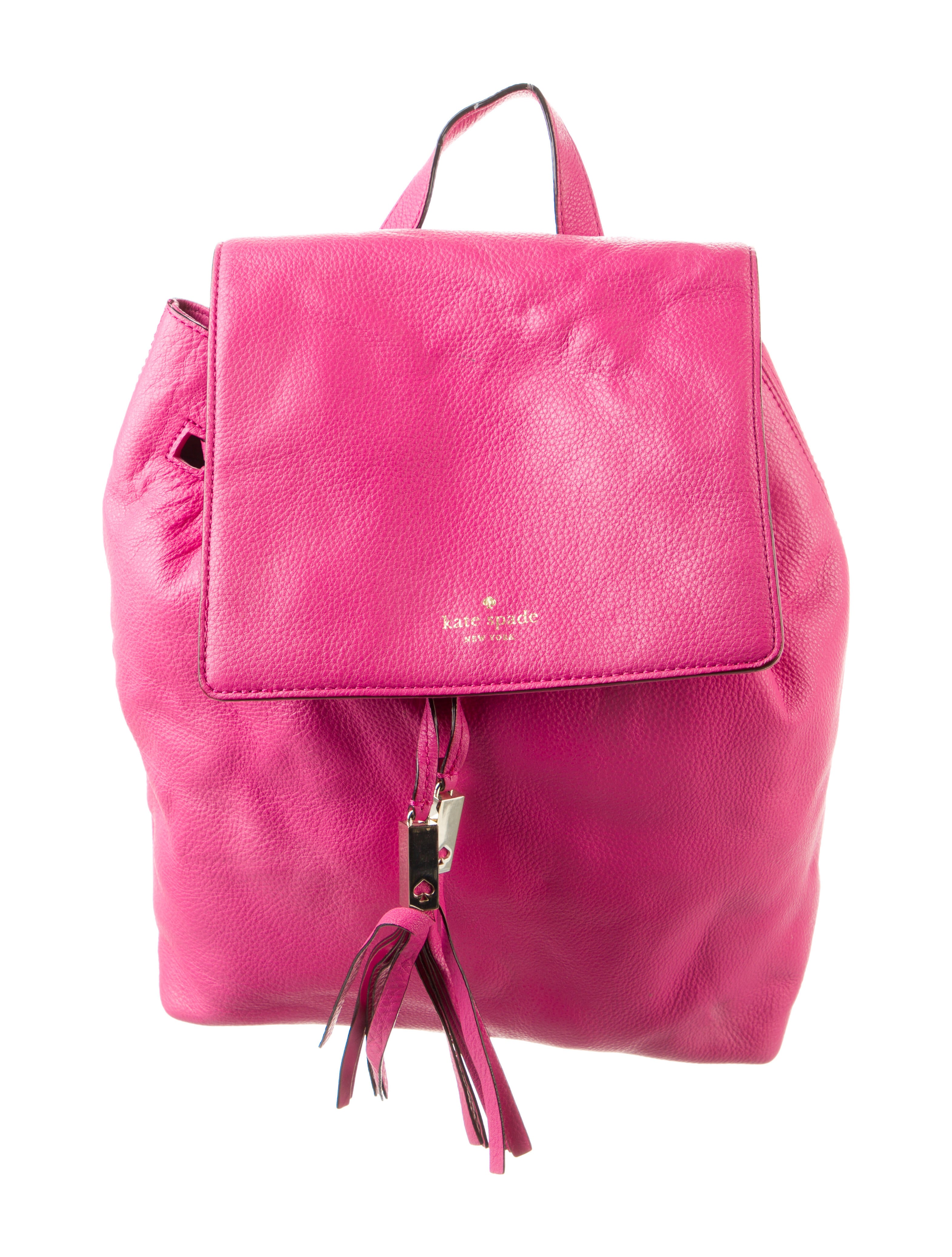 Kate Spade New York Leather Polka Dot Backpack Pink Backpacks