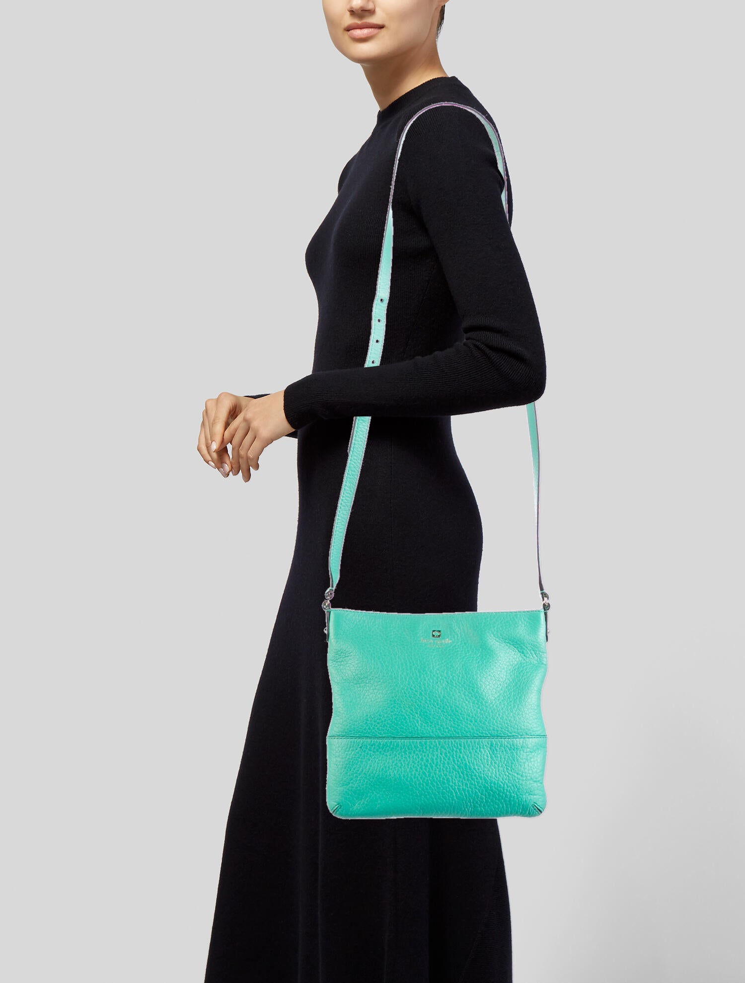 Kate Spade New York Leather Crossbody Bag Green Crossbody Bags