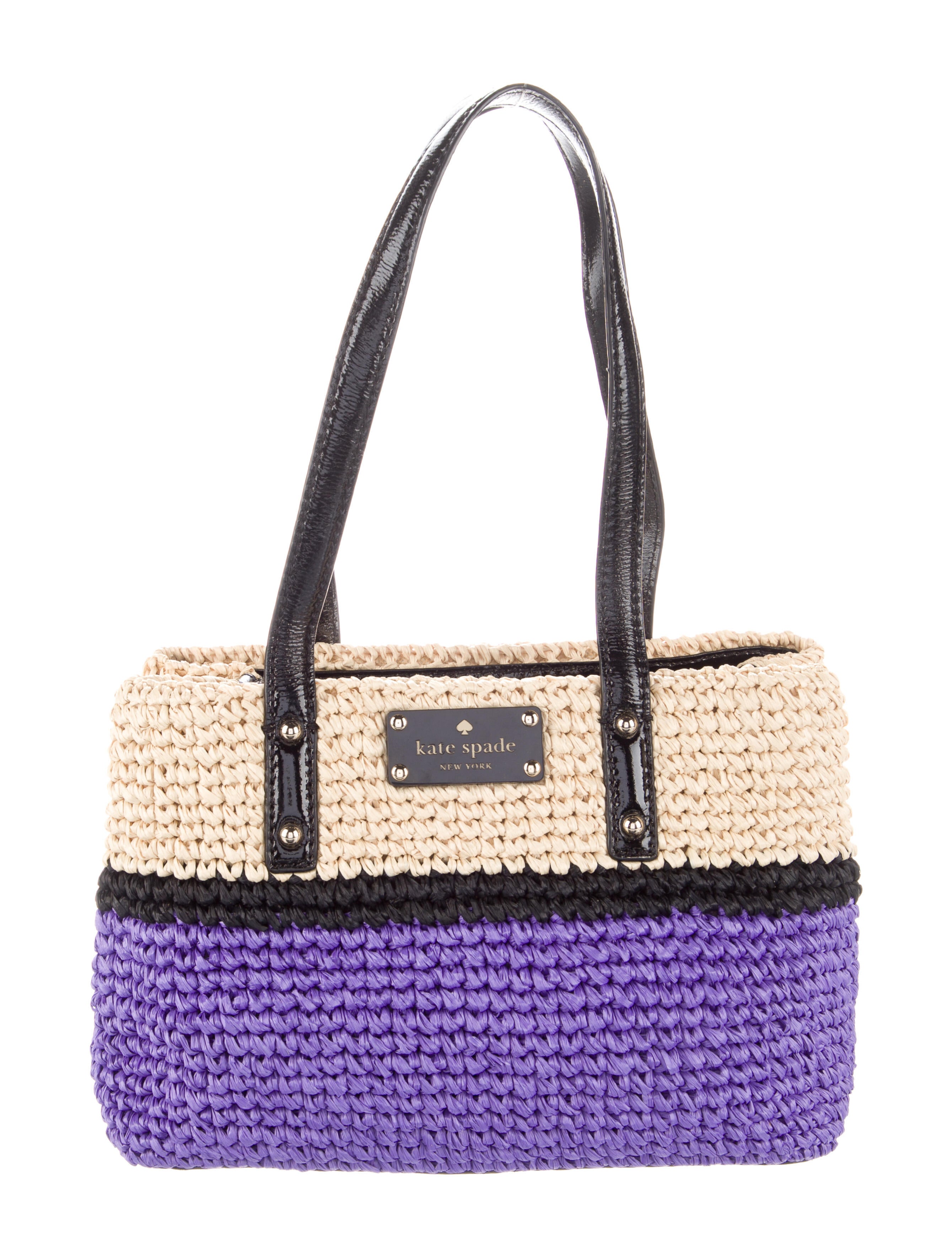 Kate Spade New York Cobble Hill Straw Little Minka Bag Green Shoulder