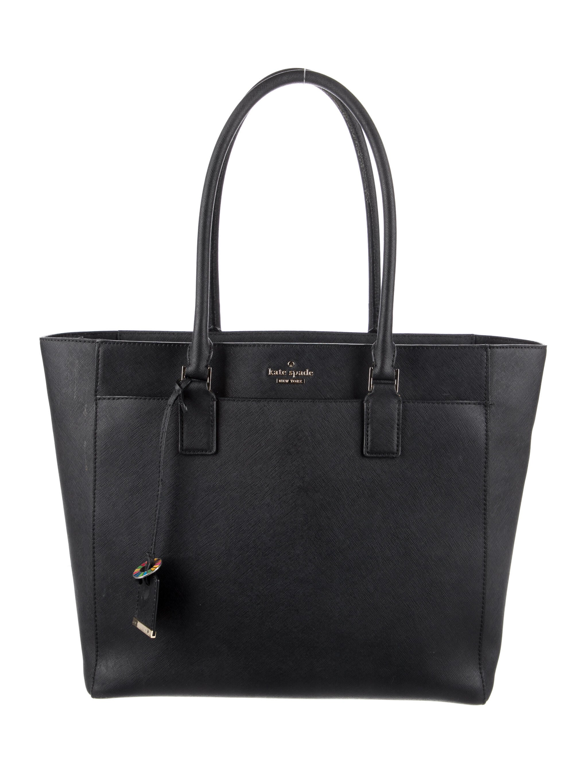 Kate Spade New York Leather Chainlink Tote Bag Black Totes, Handbags