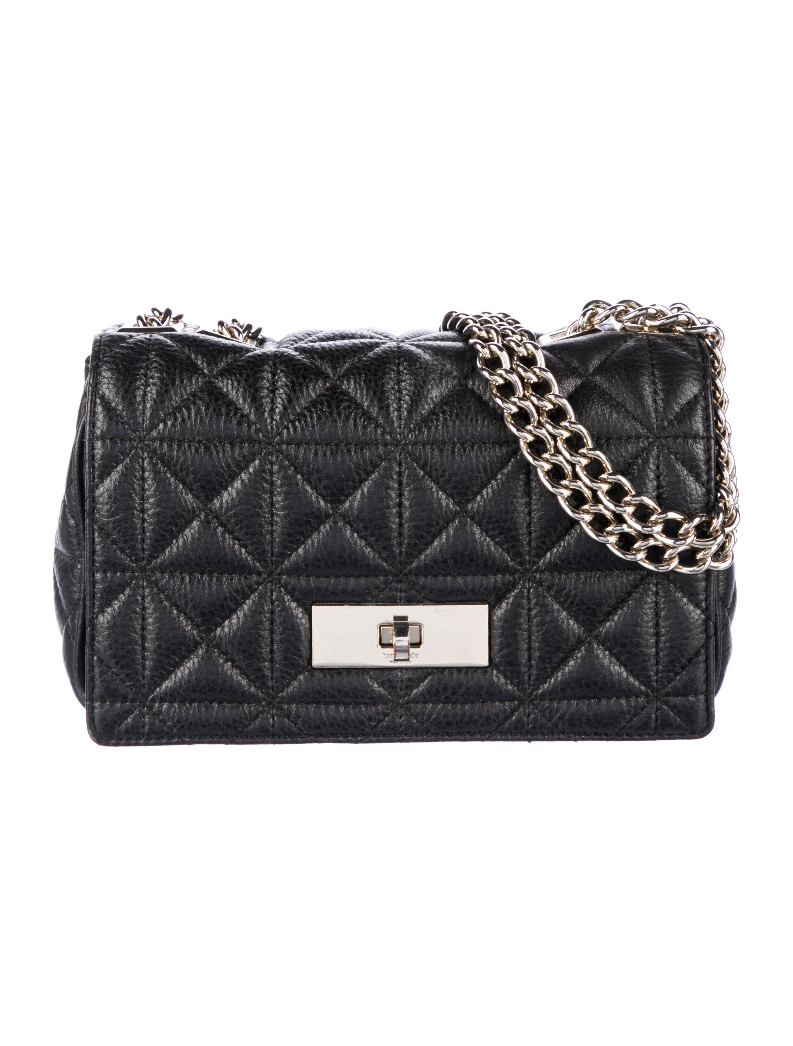 Emporio Armani Quilted Studded Leather Shoulder Bag Black Shoulder
