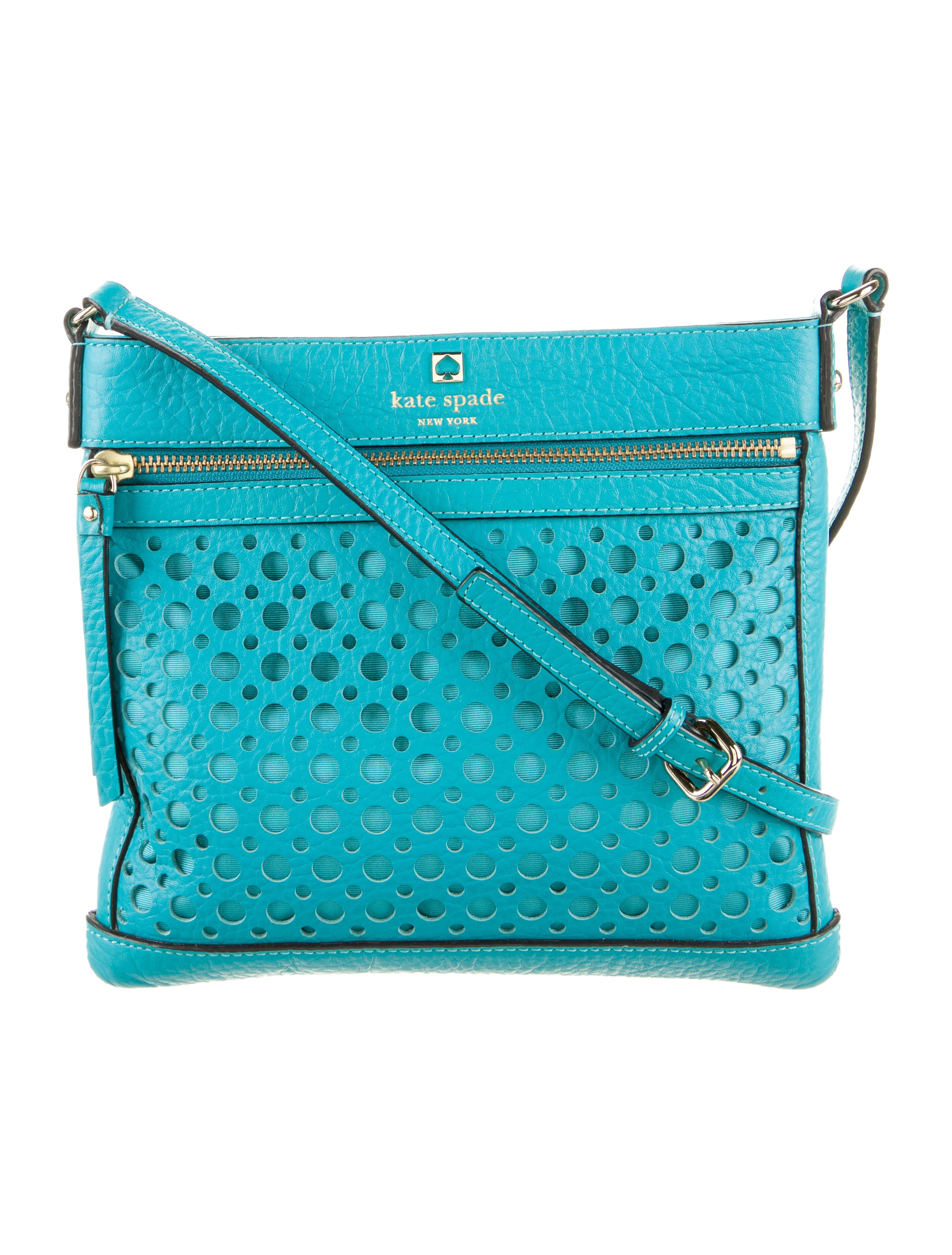 Kate Spade New York Leather Crossbody Bag Blue Crossbody Bags
