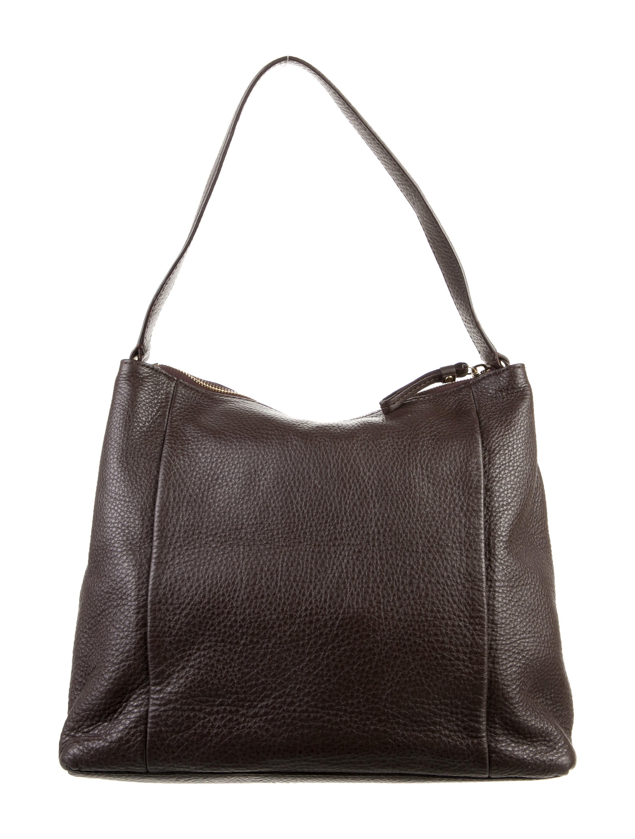 Kate Spade New York Pebbled Leather Shoulder Bag Brown Shoulder Bags