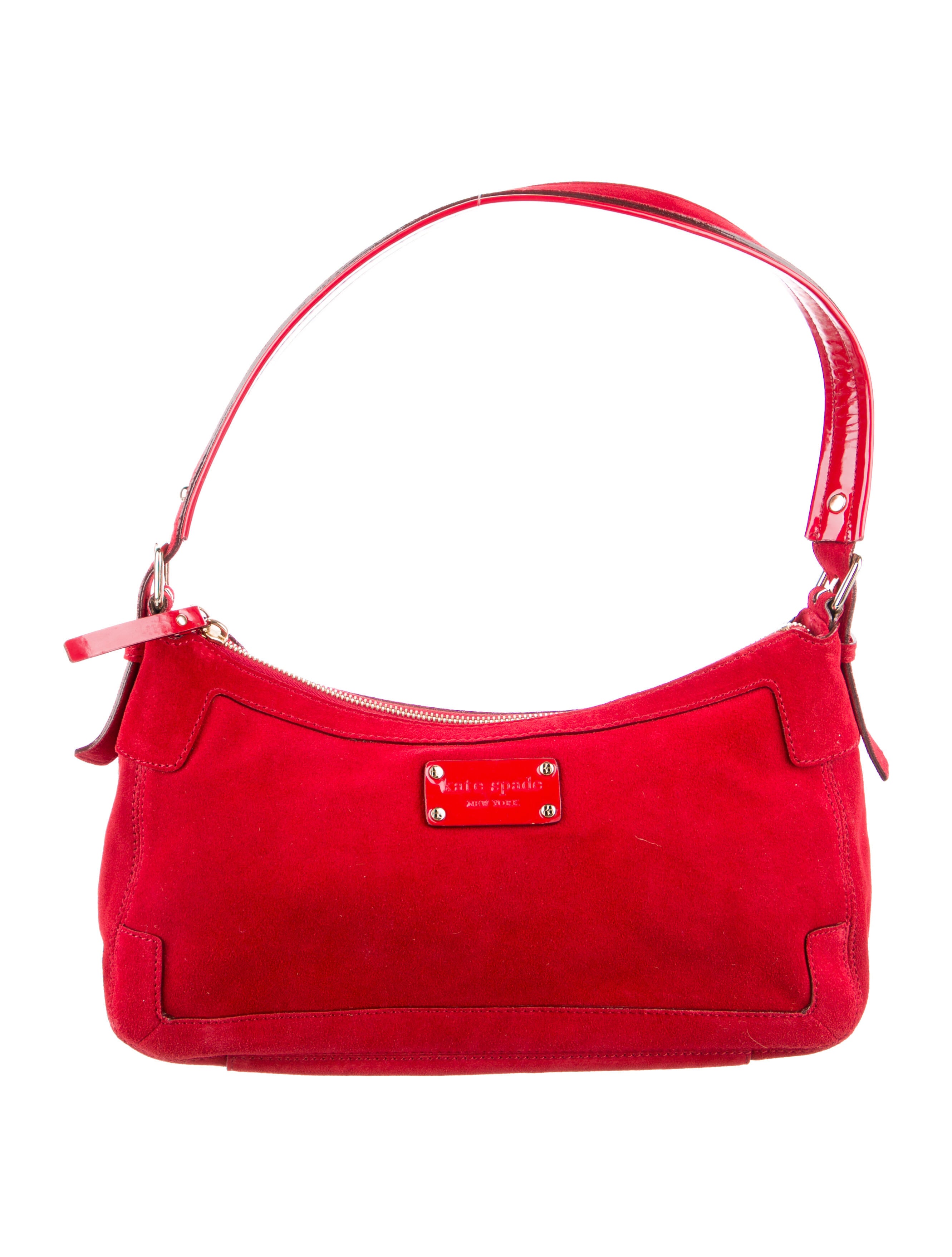 Kate Spade New York Suede Patent Leather-Trimmed Shoulder Bag - Red ...