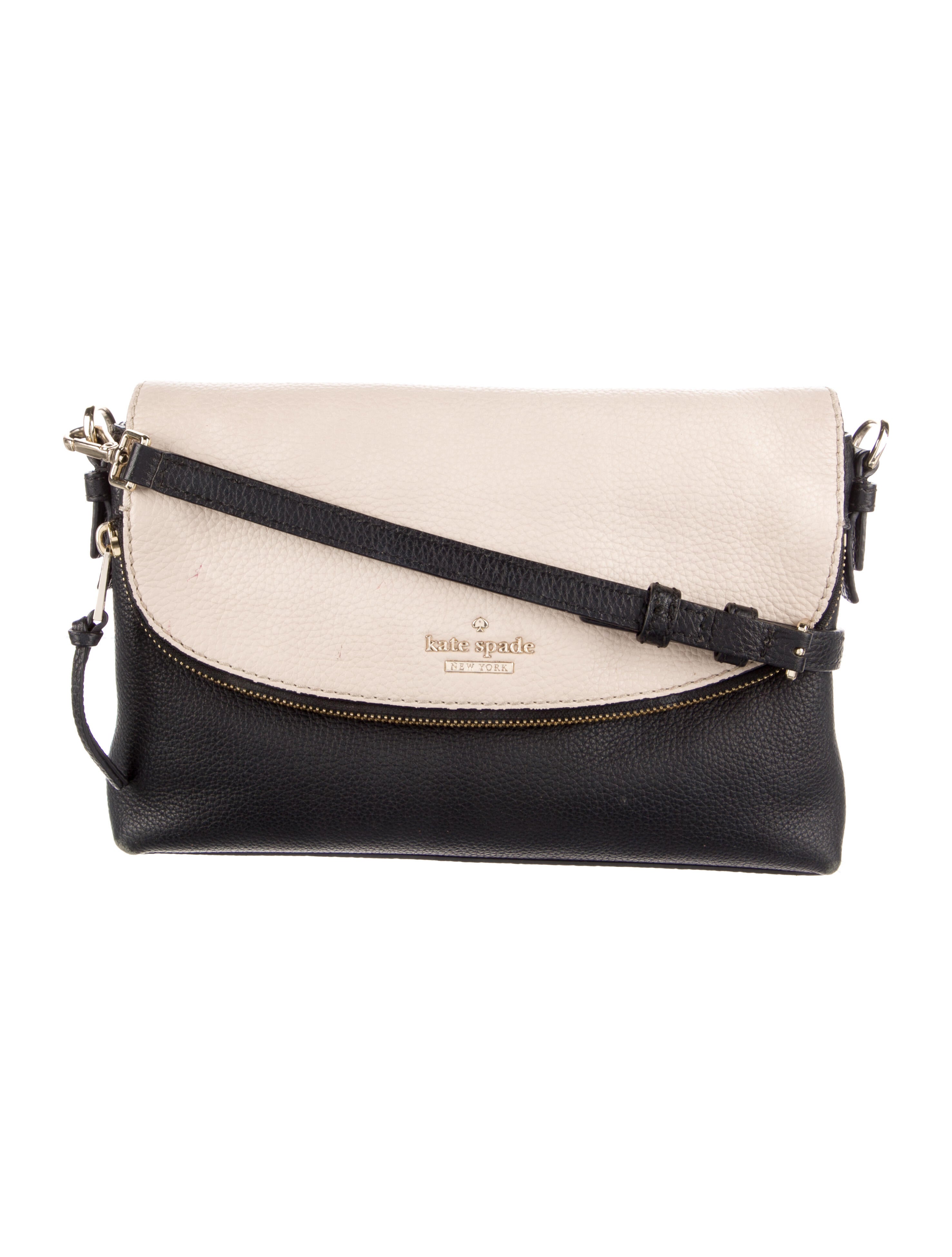 Kate Spade New York Saffiano Leather Crossbody Bag Black Crossbody