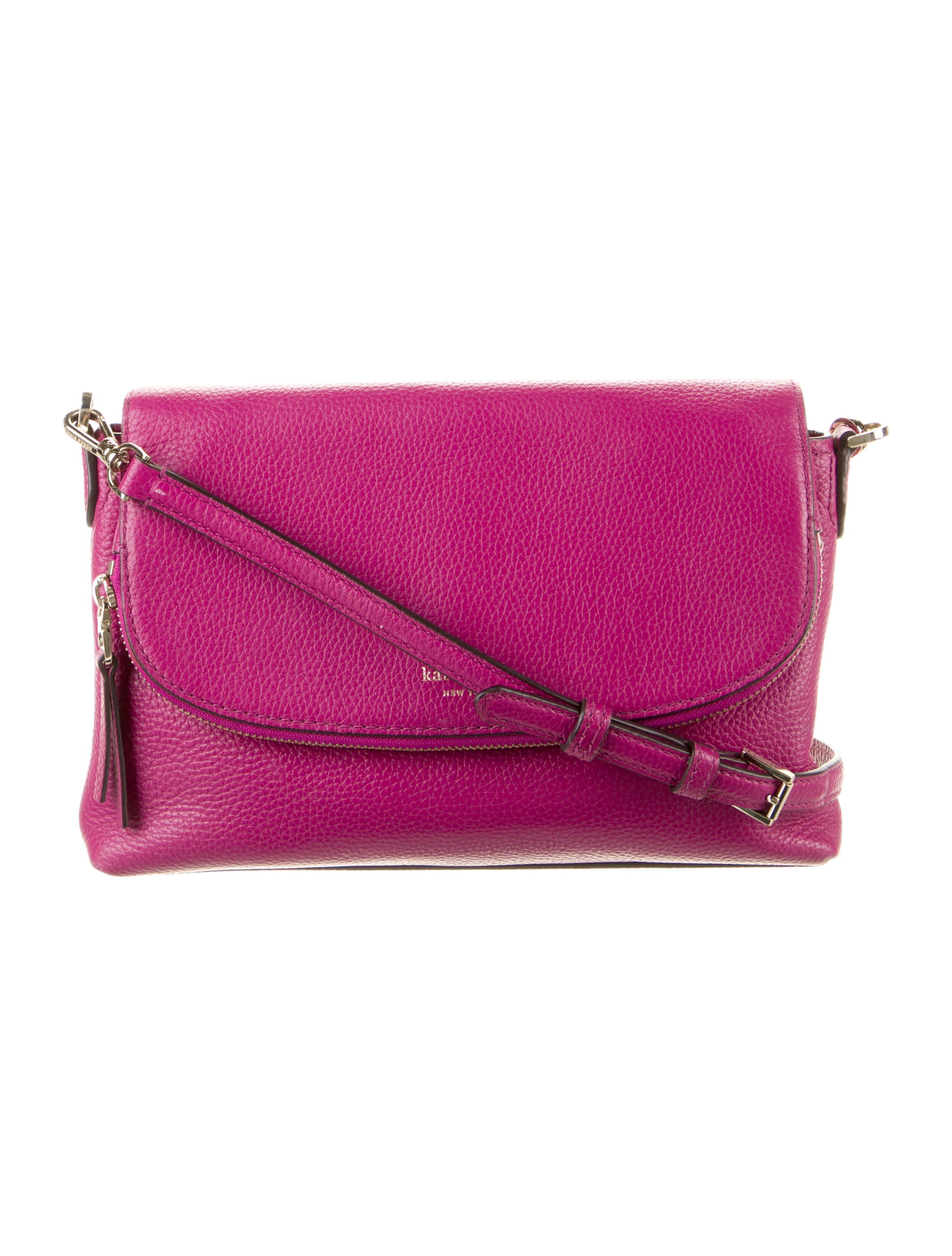 Kate Spade New York Leather Crossbody Bag Purple Crossbody Bags