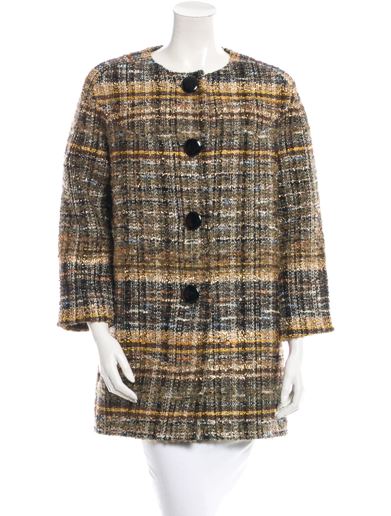 Kate Spade New York Alessa Tweed Coat w/ Tags - Brown Coats