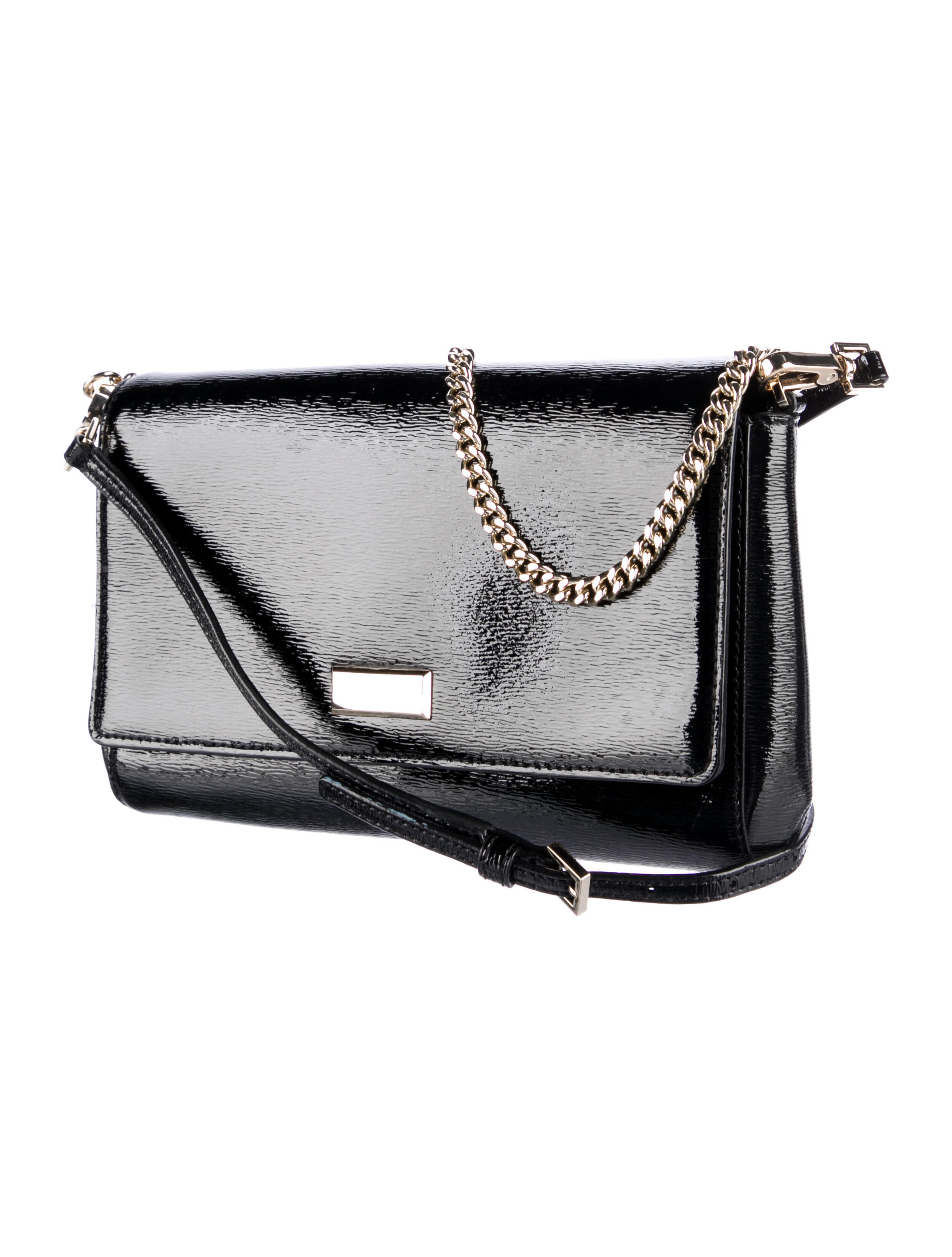 Kate Spade New York Leather ChainLink Crossbody Bag Black Crossbody
