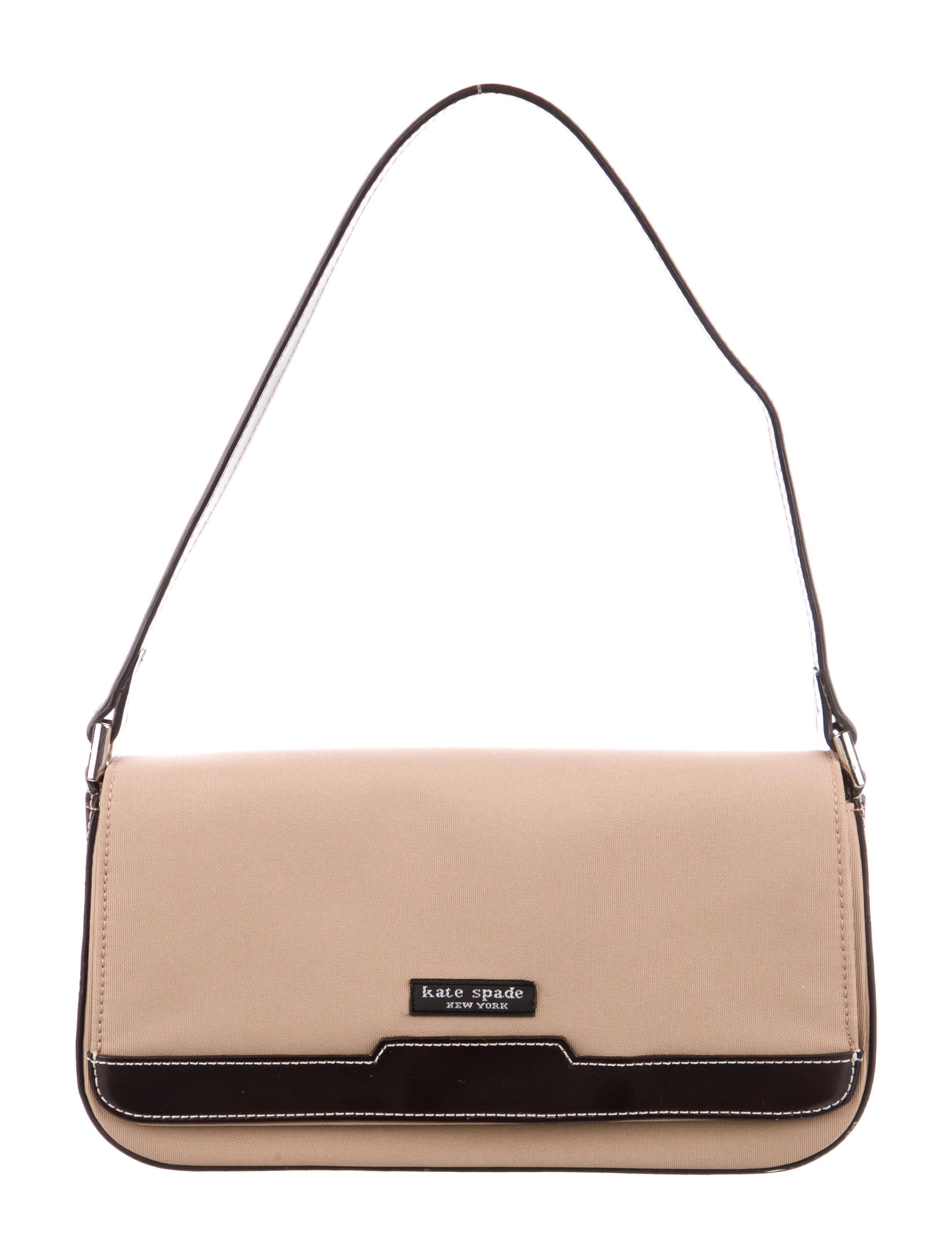 Kate Spade New York Nylon LeatherTrimmed Shoulder Bag Neutrals