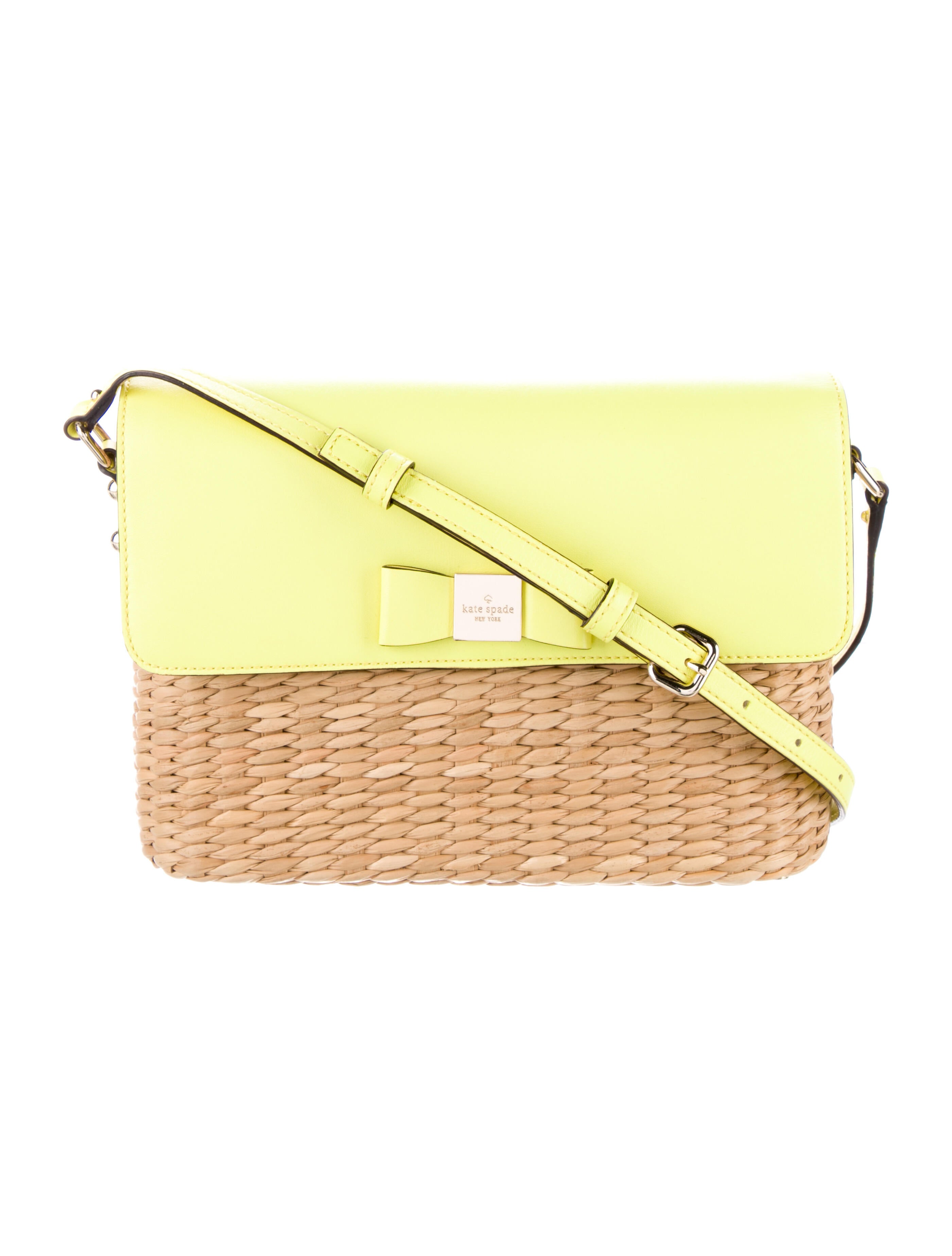 Kate Spade New York Straw Shoulder Bag Neutrals Shoulder Bags