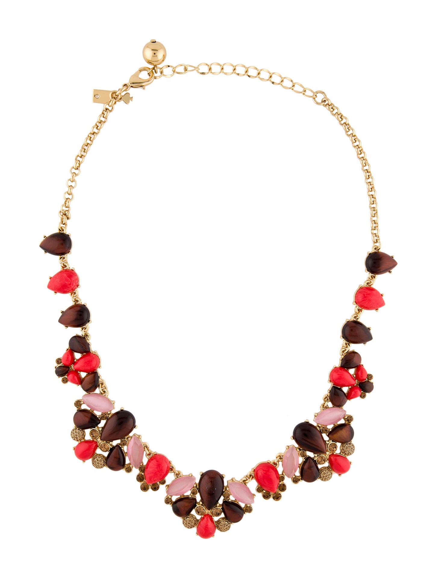 Kate Spade New York Mother of Pearl Station Necklace GoldTone Metal