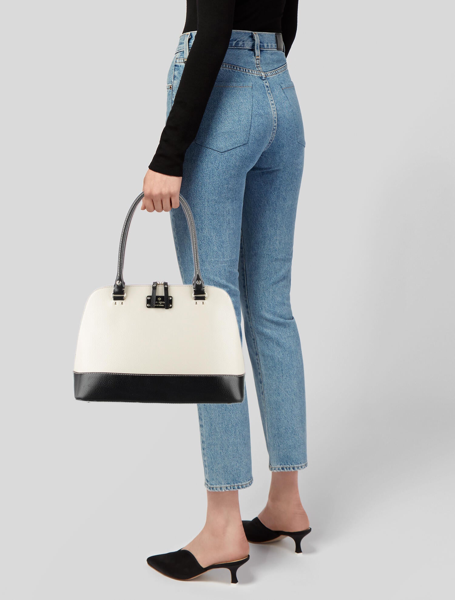 Kate Spade New York Zip Up Leather Shoulder Bag Neutrals Shoulder Bags, Handbags WKA262577