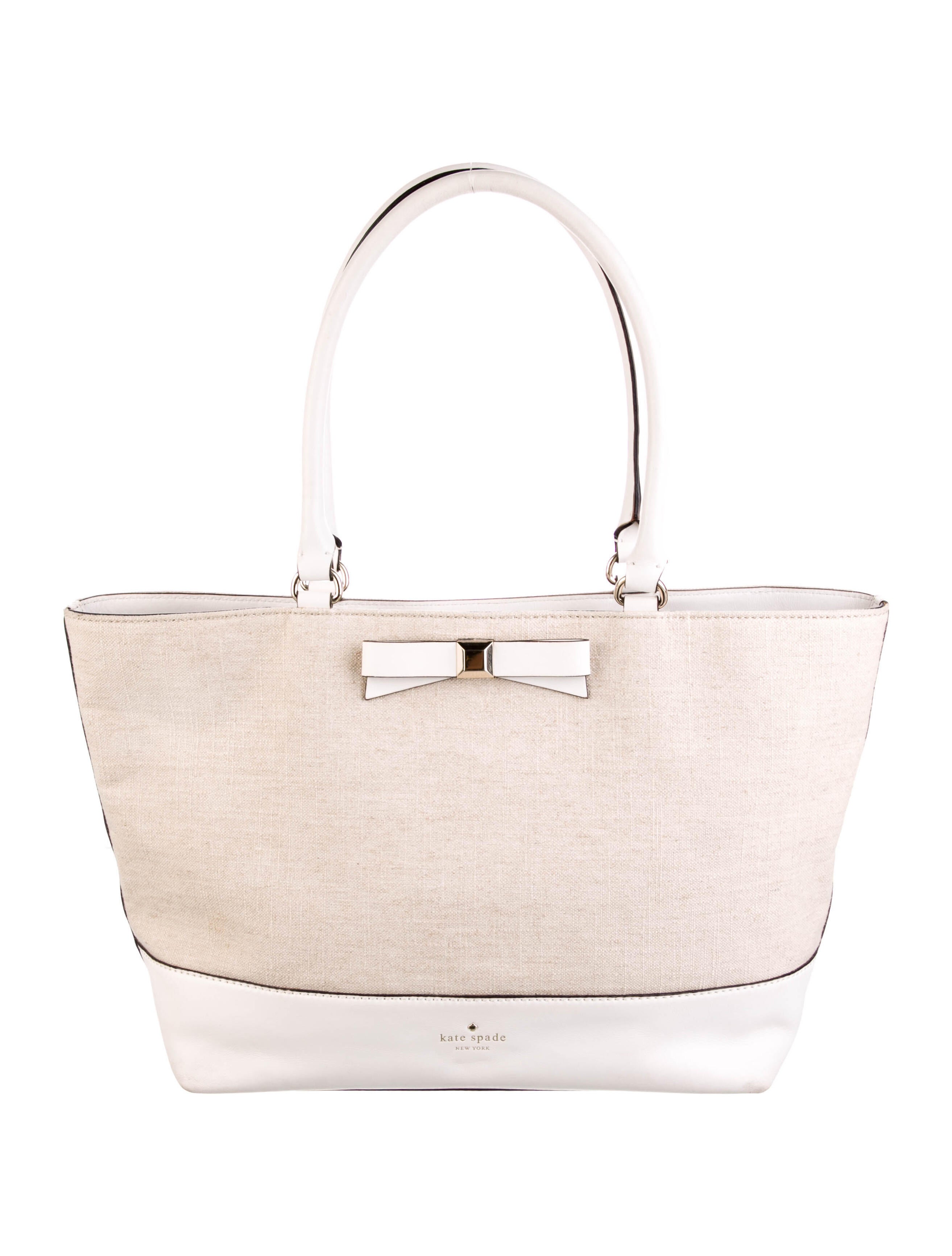 Kate Spade New York Canvas Tote Neutrals Totes, Handbags WKA324607 The RealReal
