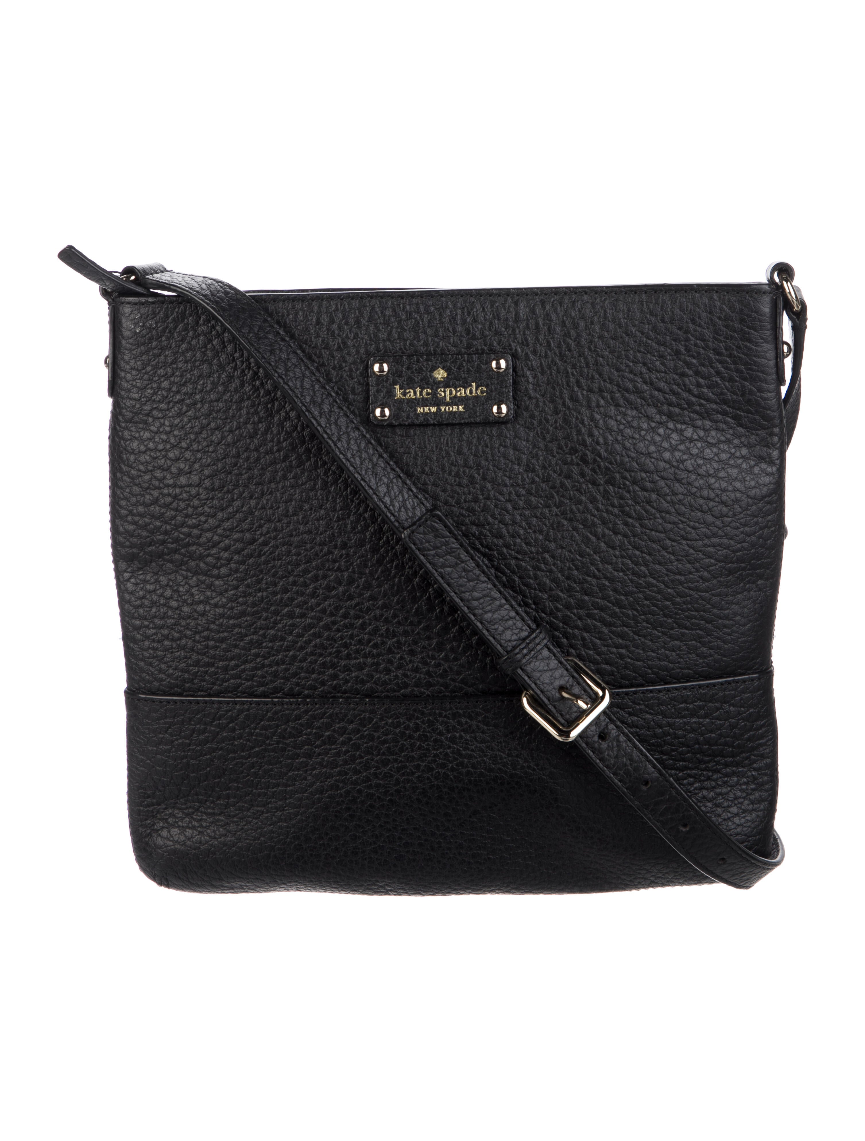 Kate Spade New York Leather Messenger Bag Black Crossbody Bags