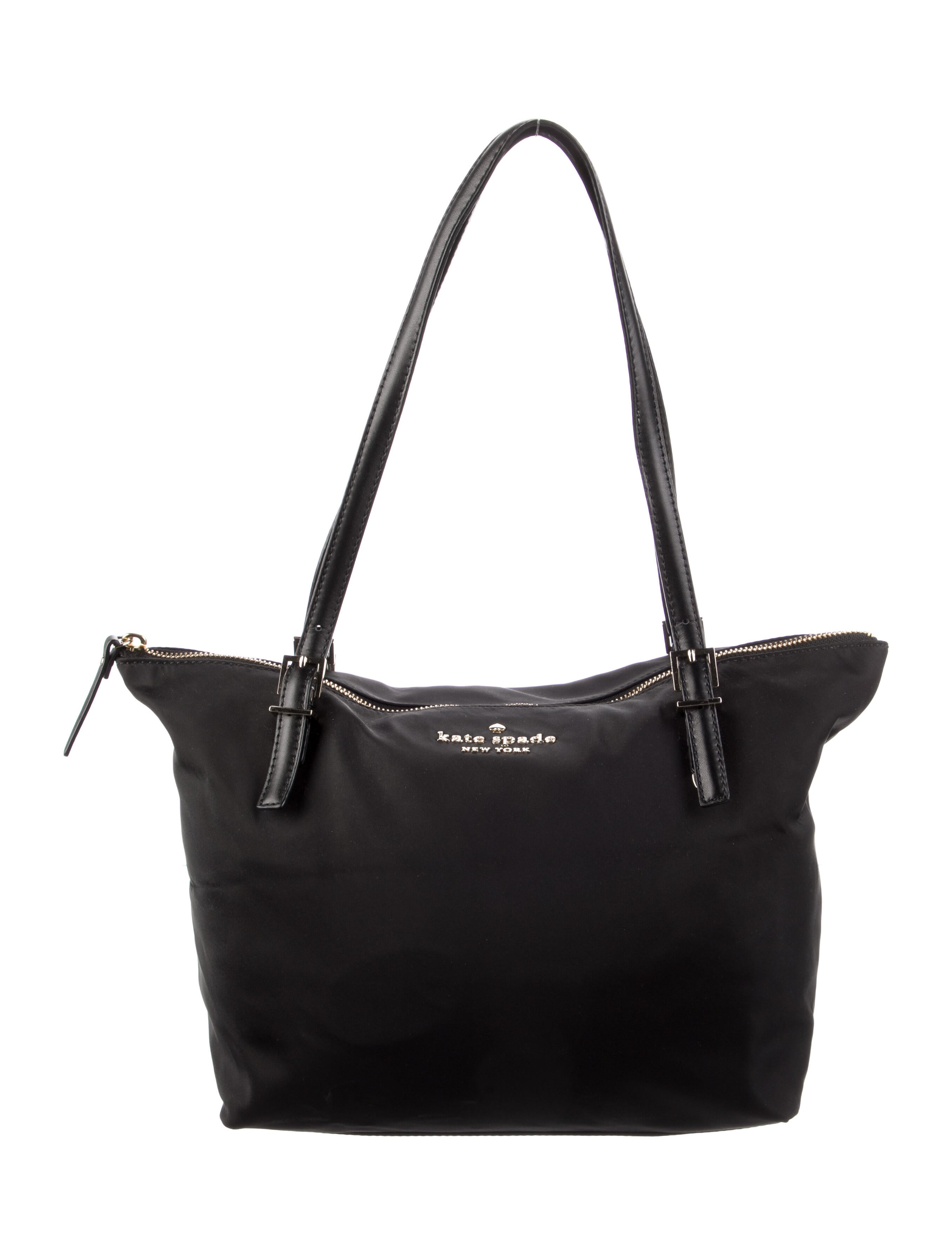 Kate Spade New York Nylon LeatherTrimmed Tote Black Totes, Handbags WKA329742 The RealReal