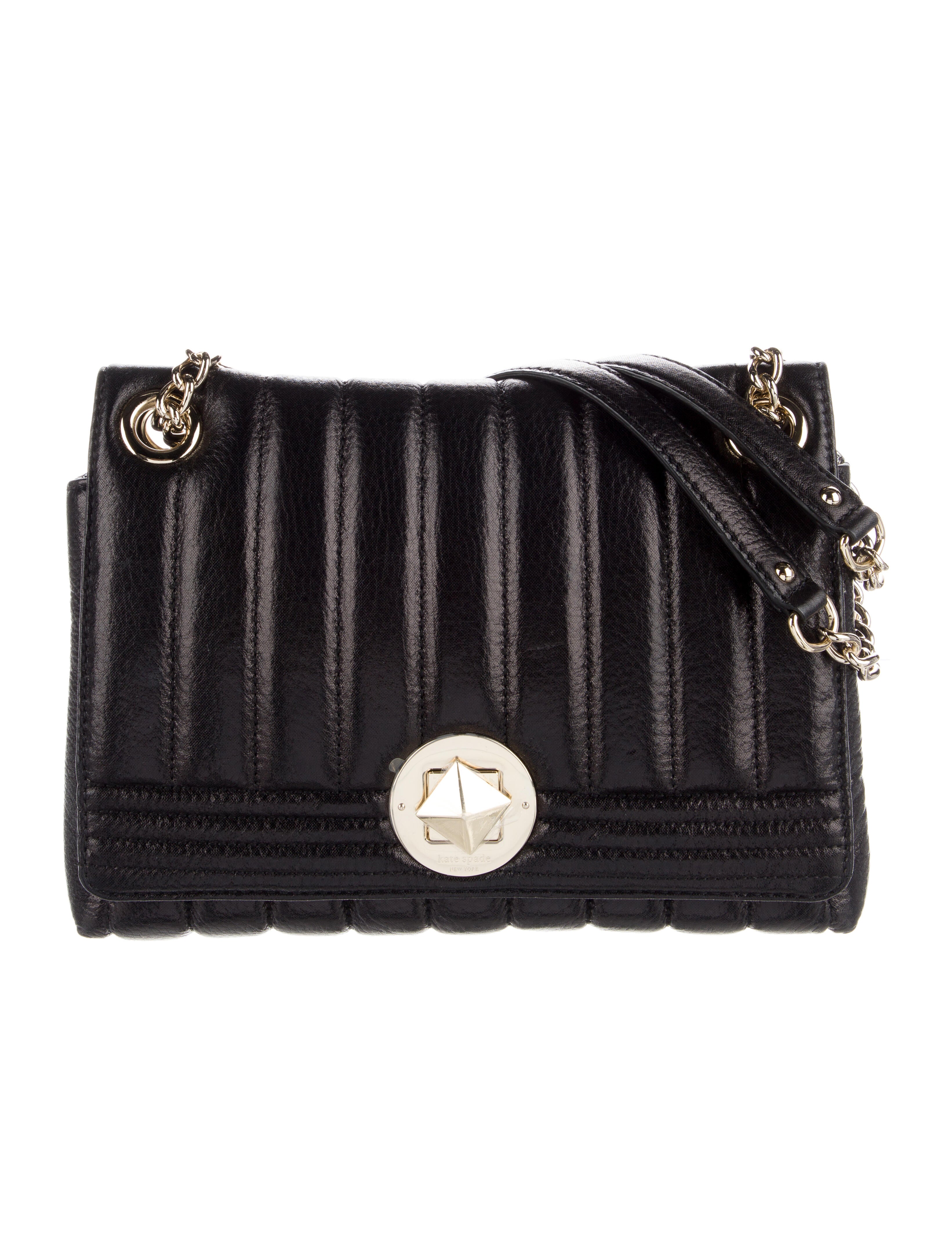 Kate Spade New York Quilted Leather Shoulder Bag Black Shoulder Bags