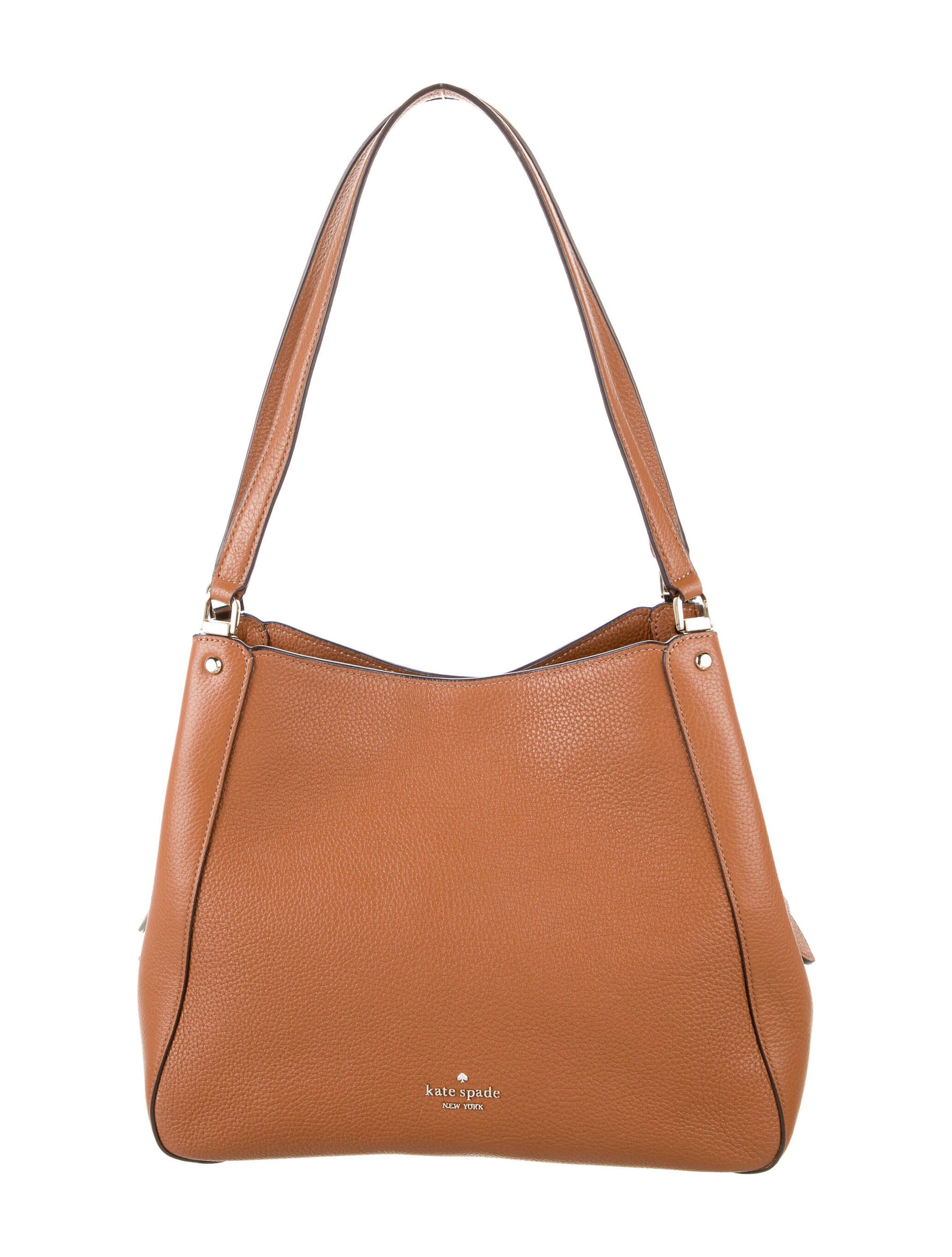 Kate Spade New York Pebbled Leather Shoulder Bag Brown Shoulder Bags