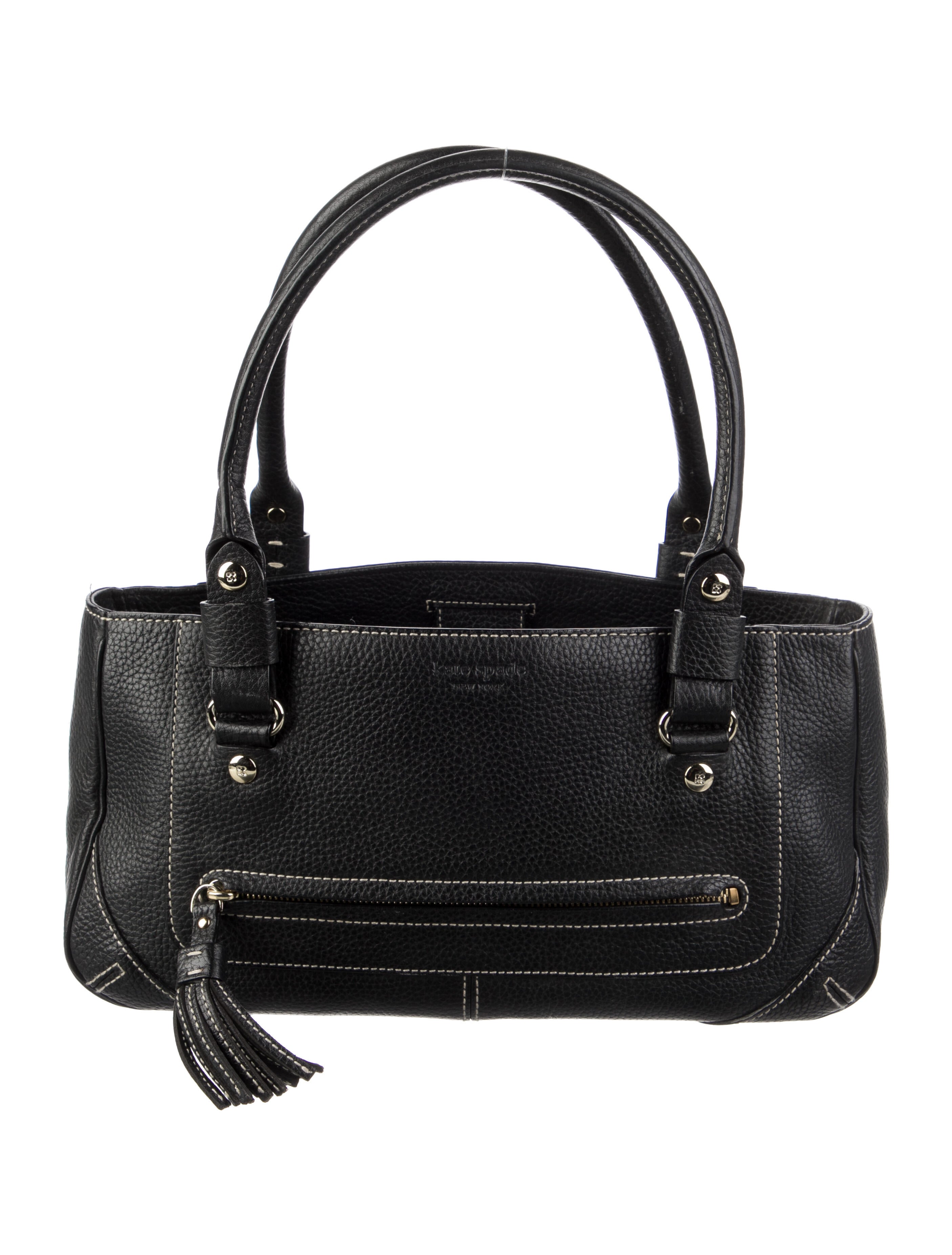 Kate Spade New York Leather GoldToned Shoulder Bag Black Shoulder