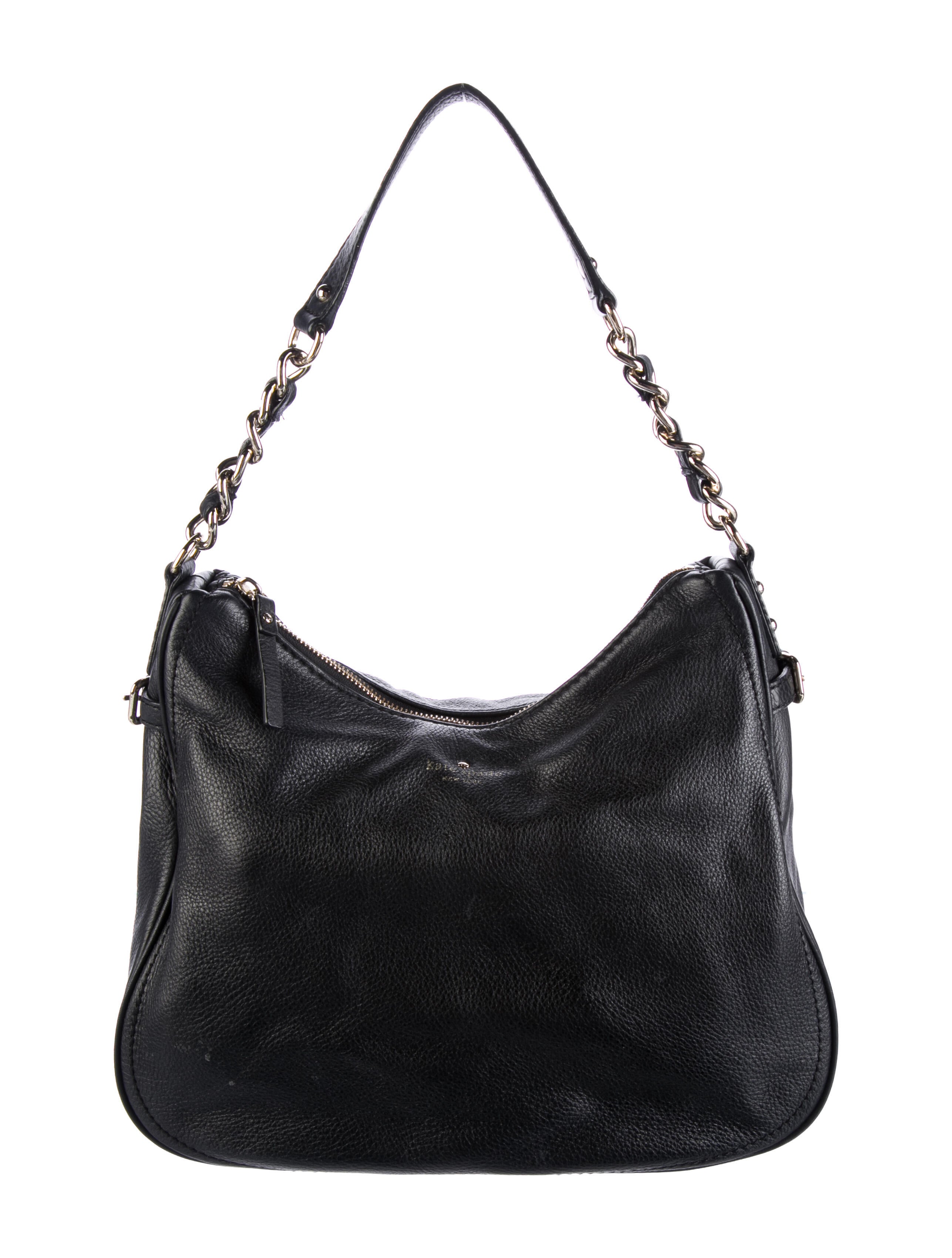 Kate Spade New York ChainLink Leather Shoulder Bag Black Shoulder