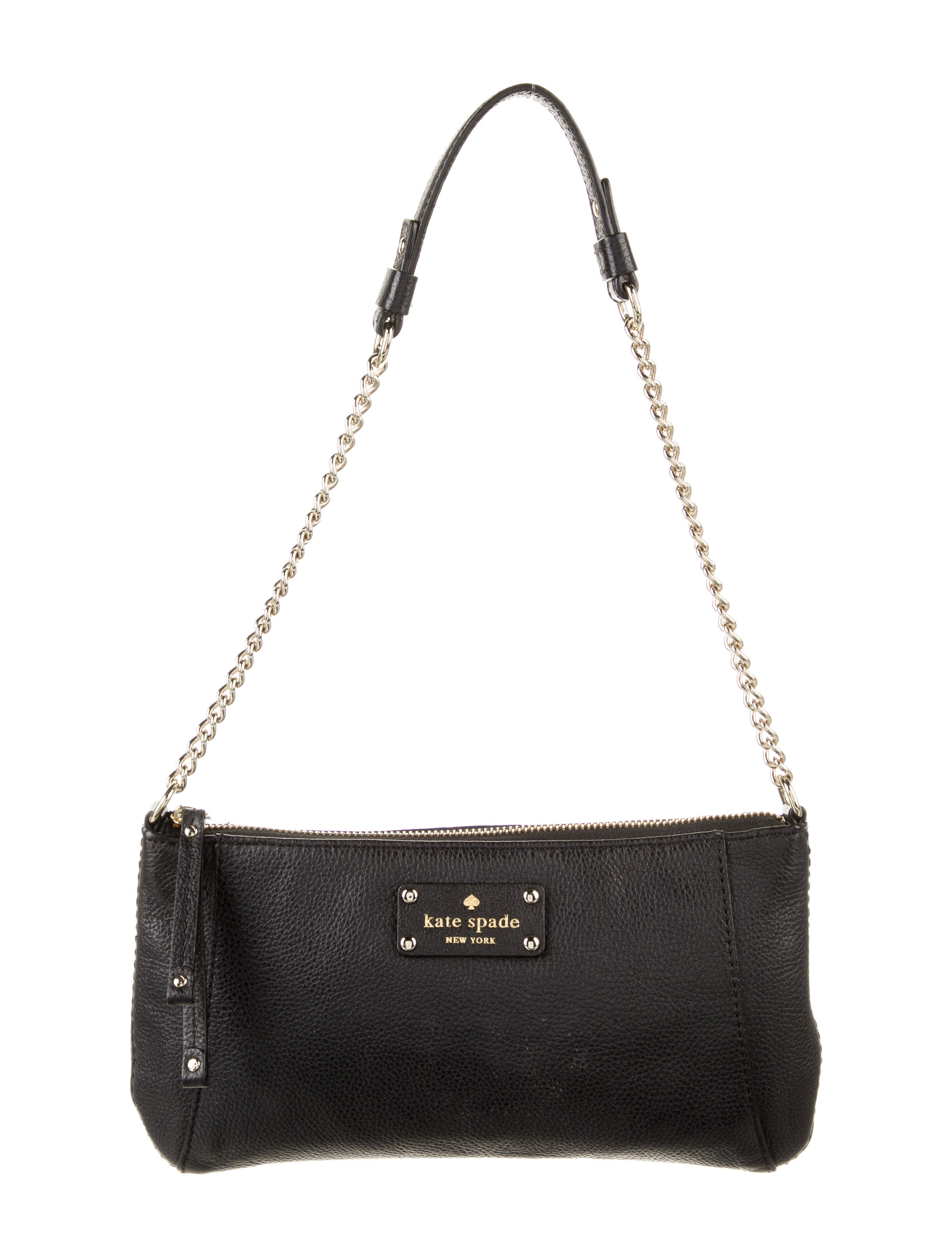 Kate Spade New York Pebbled Leather Shoulder Bag Black Shoulder Bags