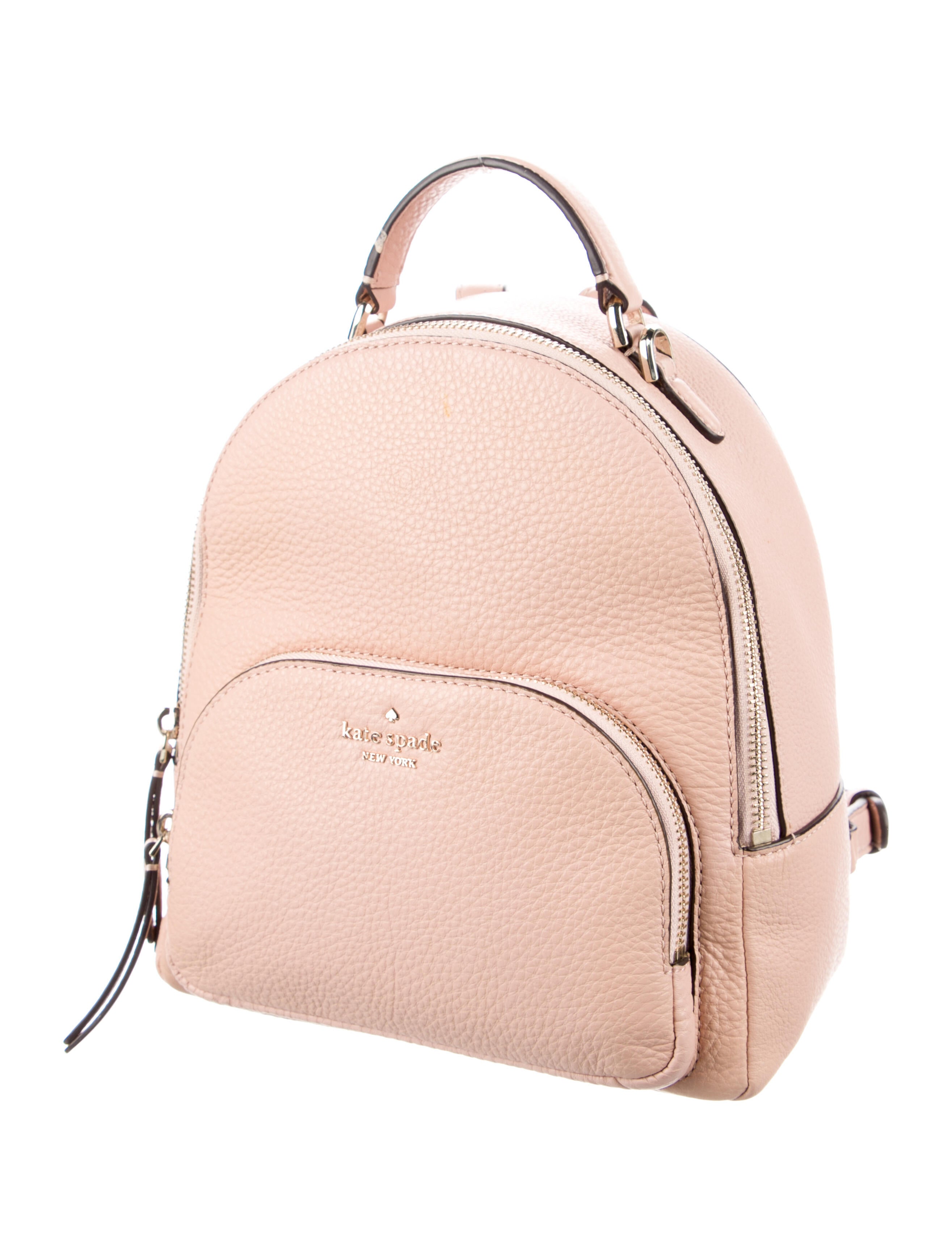 Kate Spade New York Pebbled Leather Backpack - Pink Backpacks