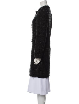 Kate Spade New York Tweed Pattern Faux Fur Coat