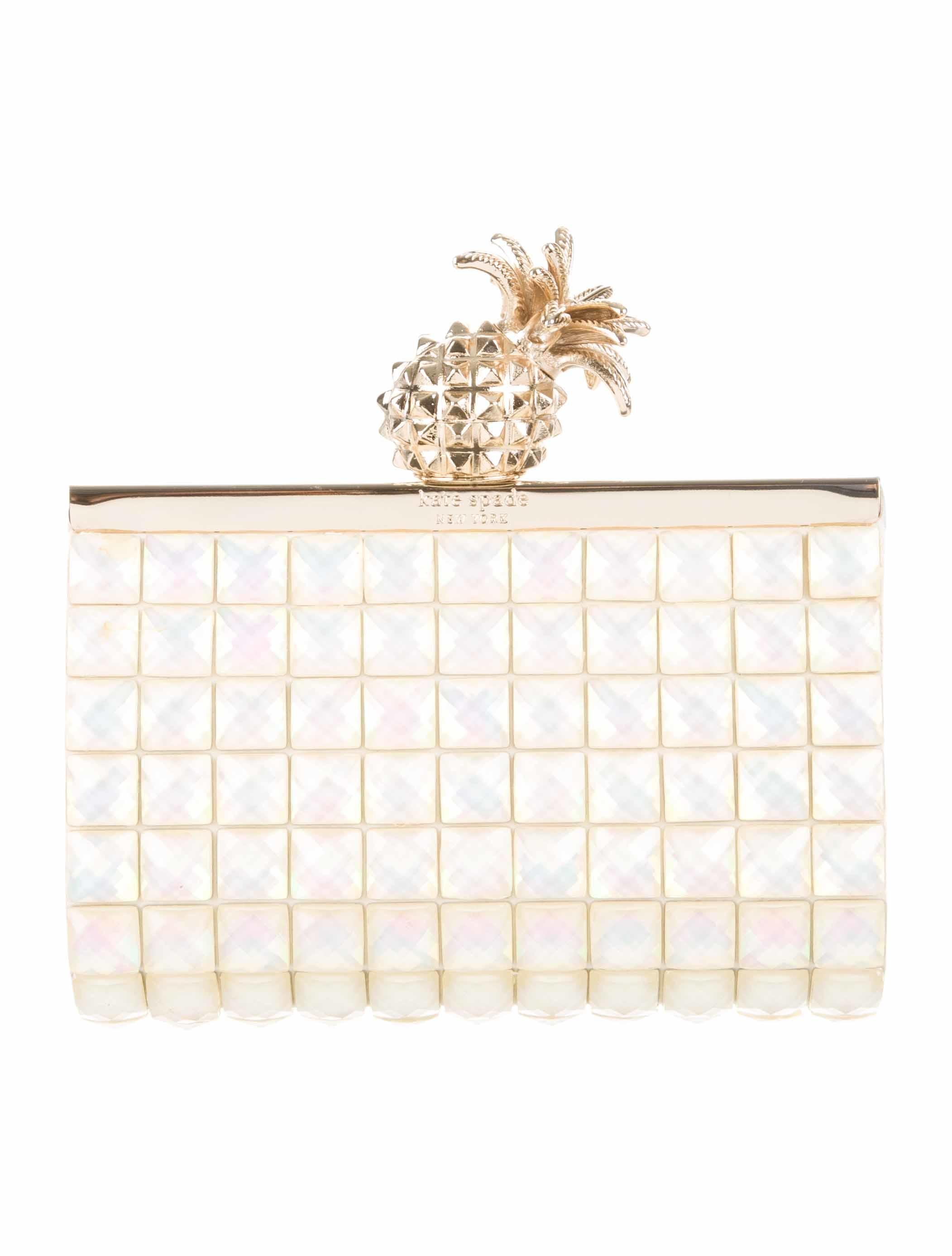 Kate Spade New York Embellished Pineapple Clutch Handbags WKA33497 The RealReal