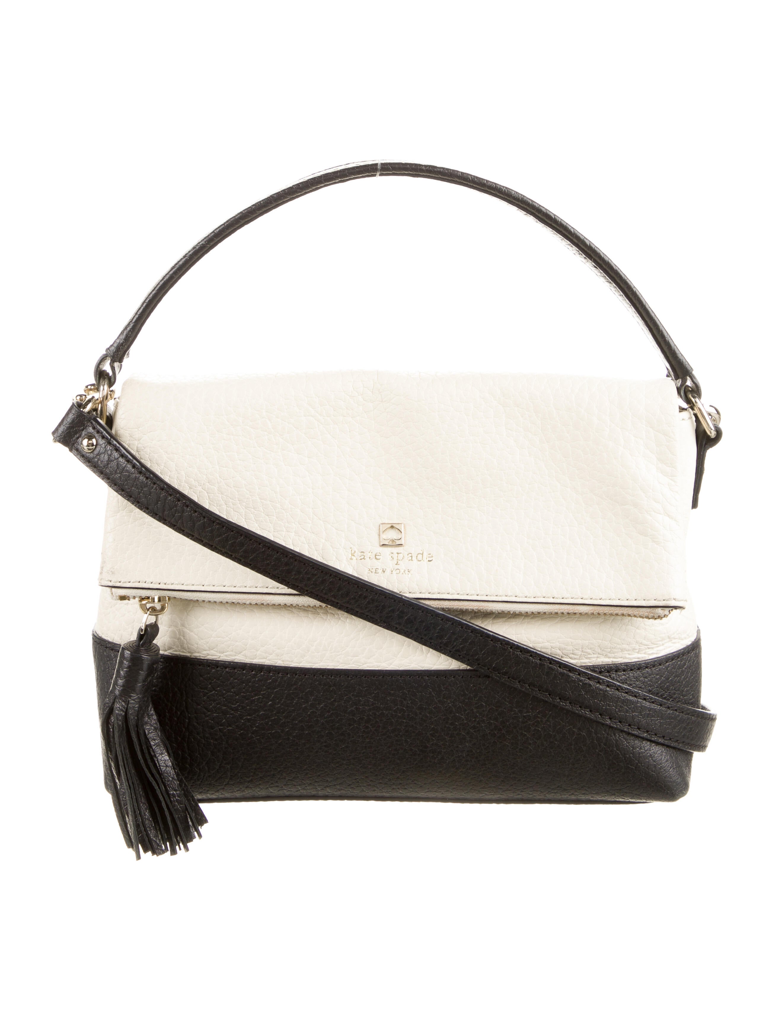 Kate Spade New York Straw Leather Trimmed Shoulder Bag Brown Shoulder