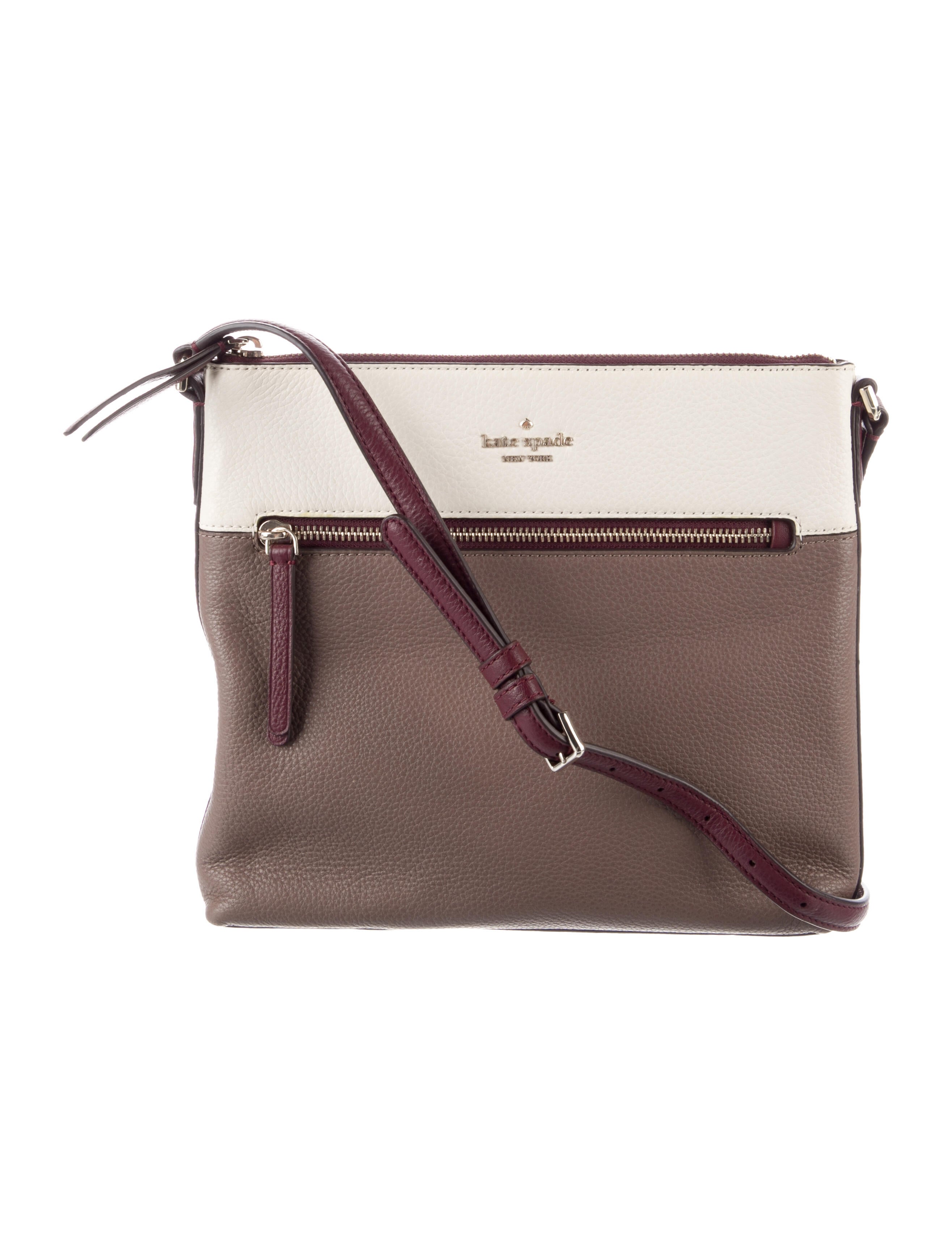 Kate Spade New York Leather Crossbody Bag Grey Crossbody Bags