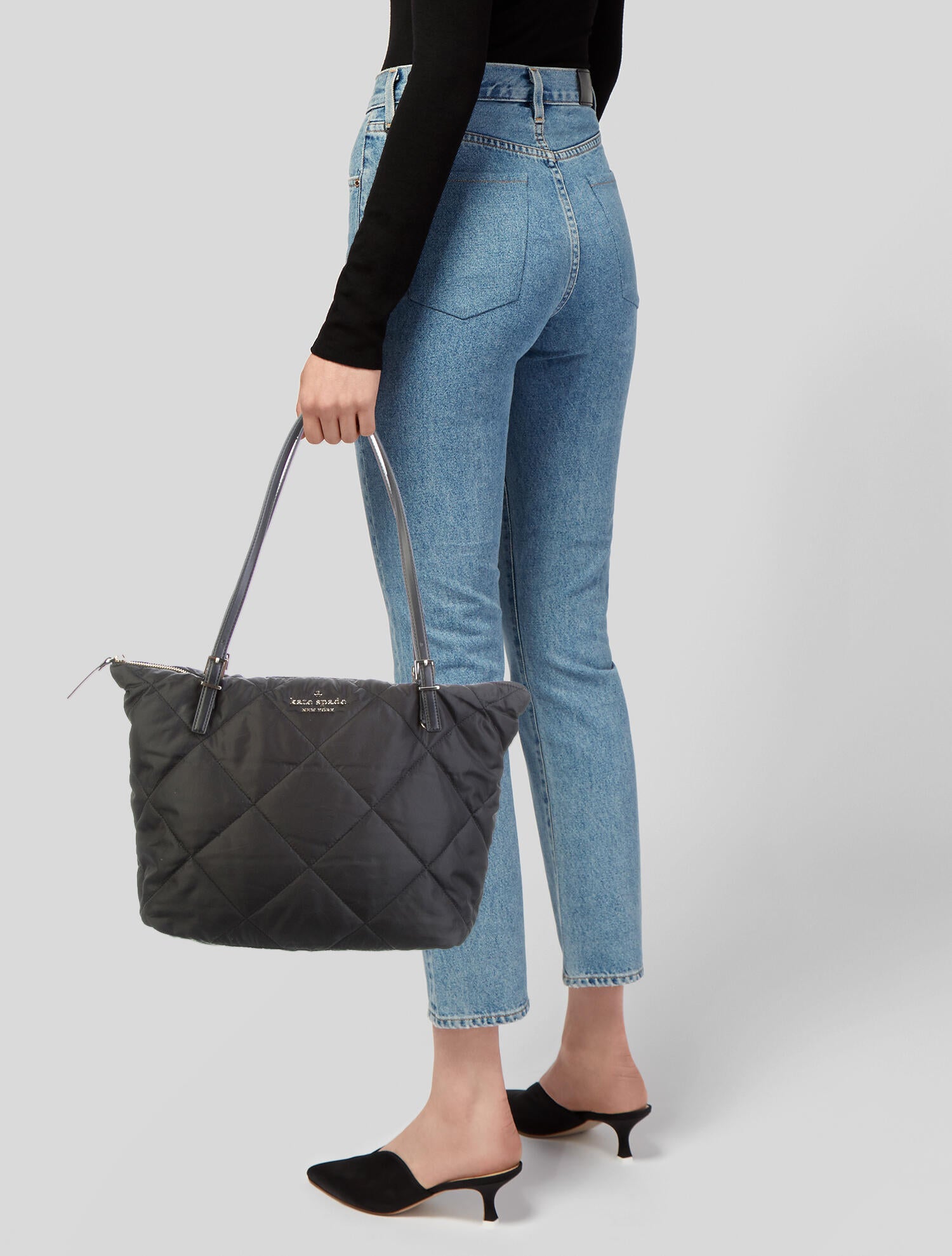Kate Spade New York Nylon Puffer Tote - Black Totes, Handbags