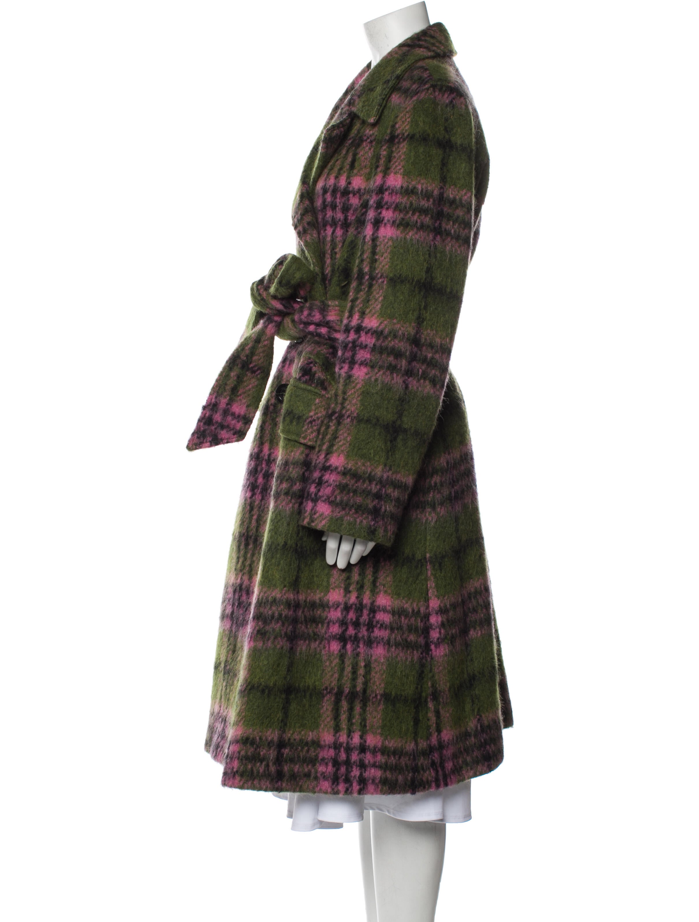 Kate Spade New York Plaid Print Trench Coat