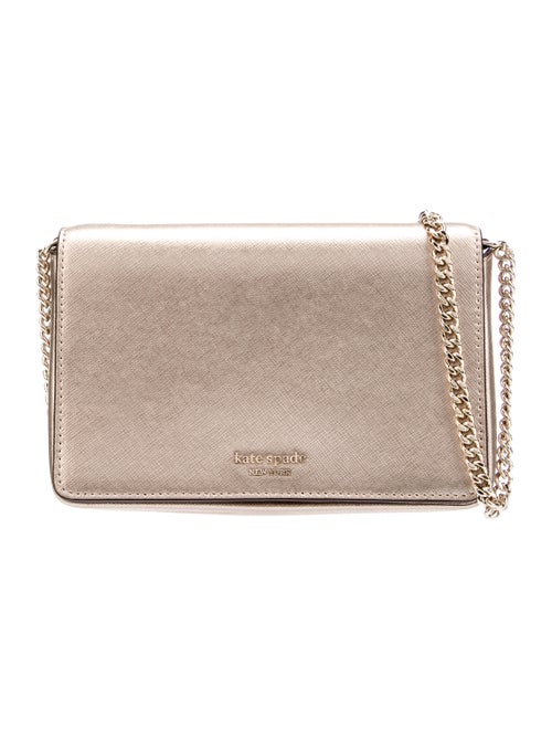 Kate Spade New York Metallic Leather Flap Bag