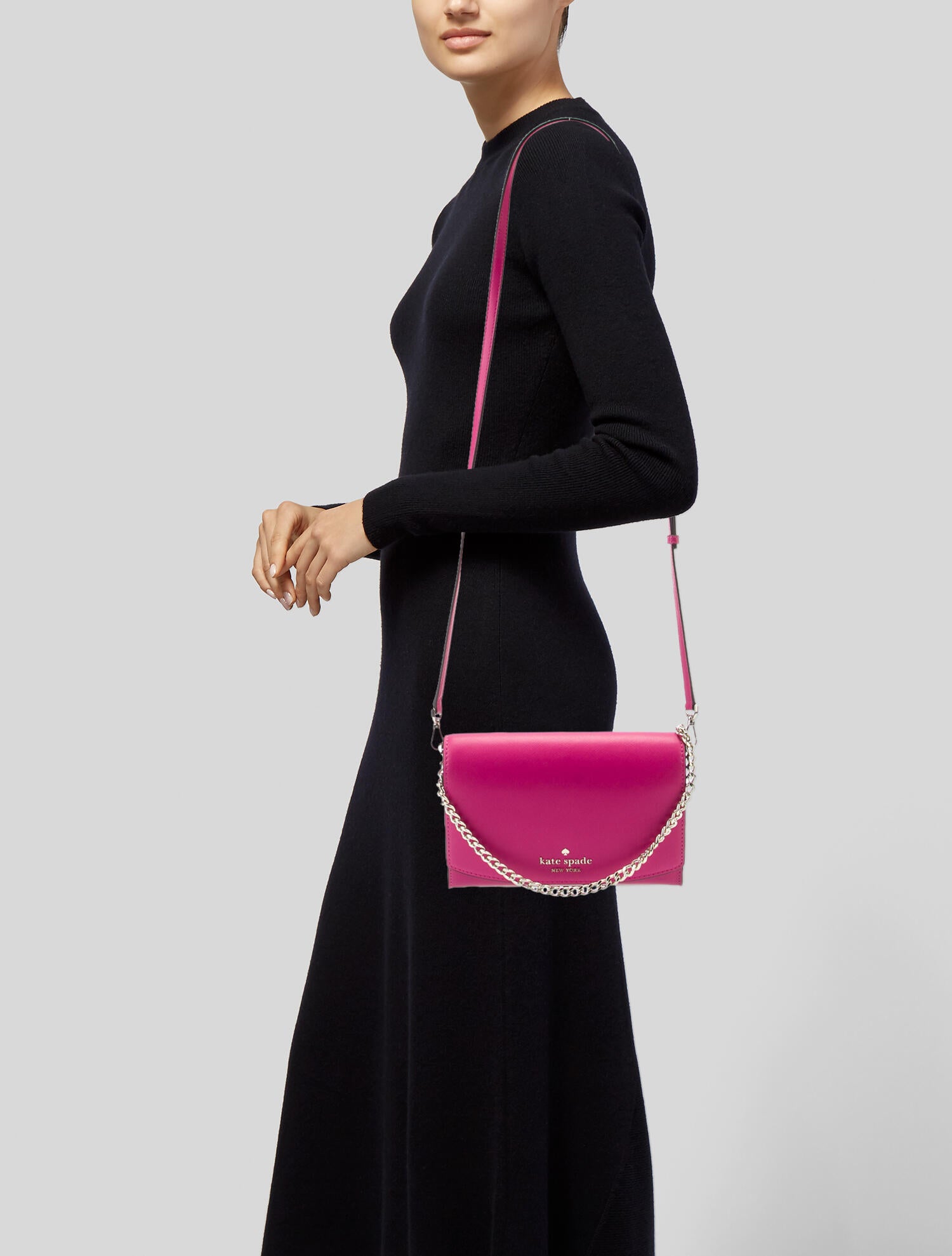 Kate Spade New York Chain-Linked Leather Crossbody Bag