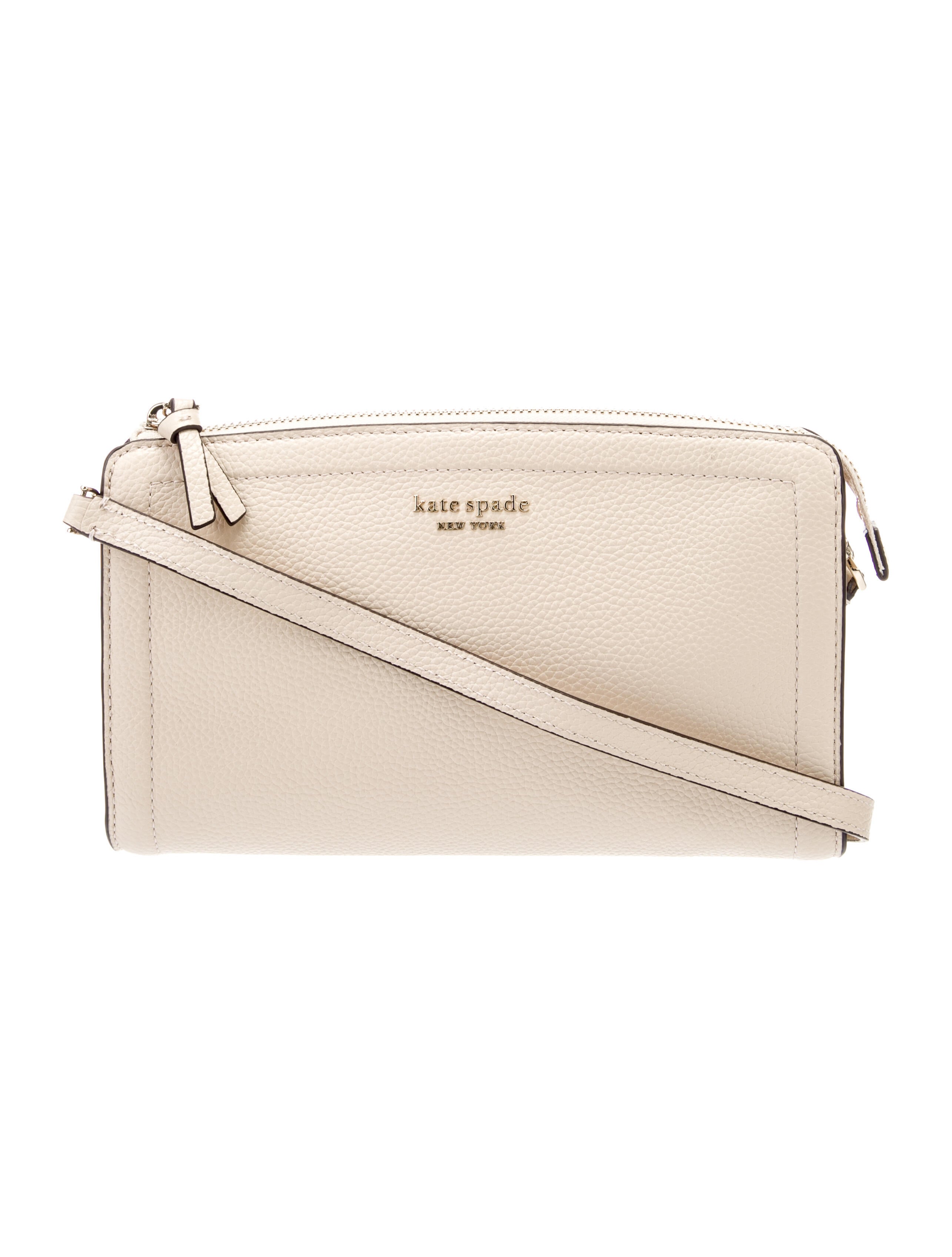 Kate Spade New York Pebbled Leather Crossbody Bag Neutrals Crossbody Bags, Handbags