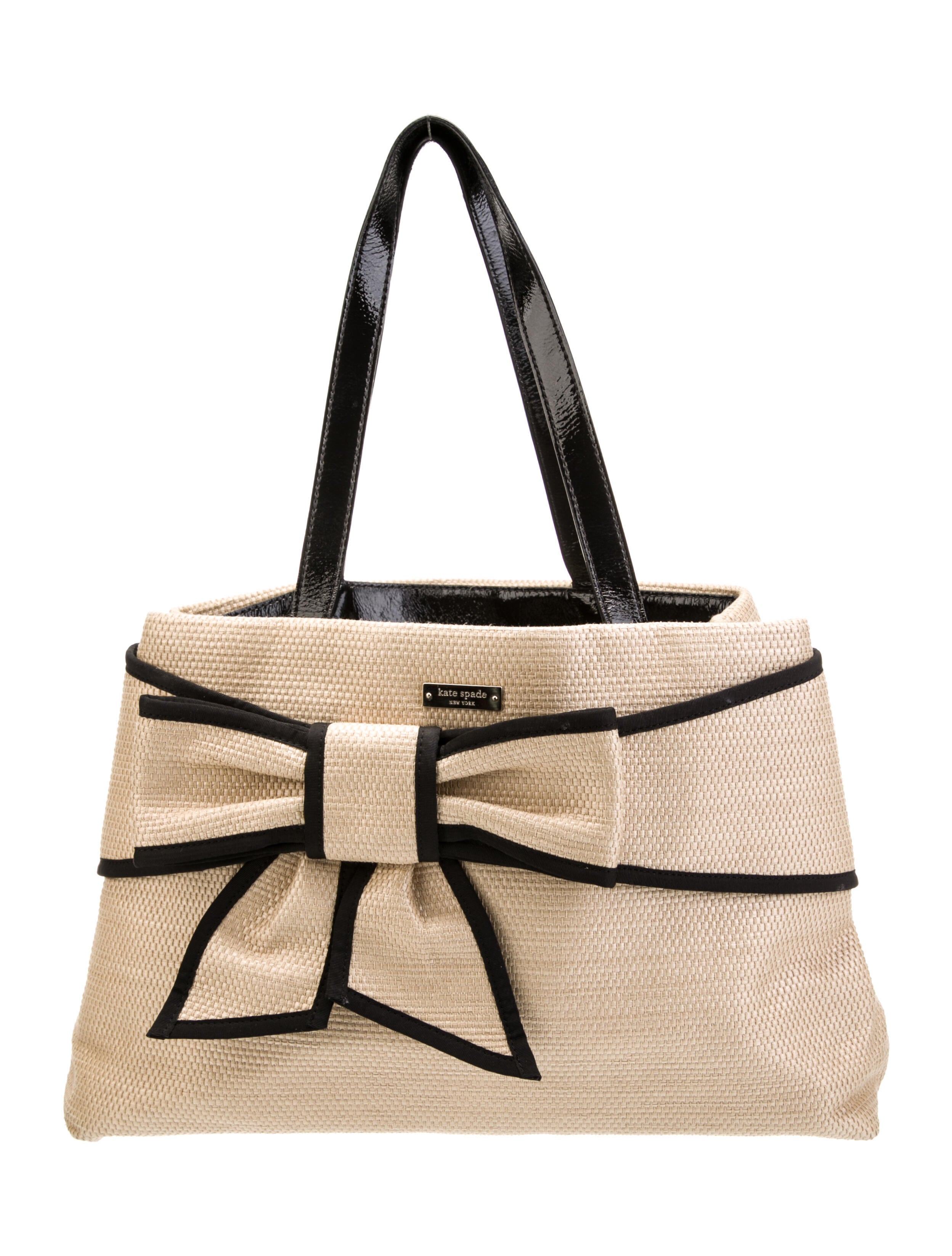 Kate Spade New York Raffia Bow Shoulder Bag - Neutrals