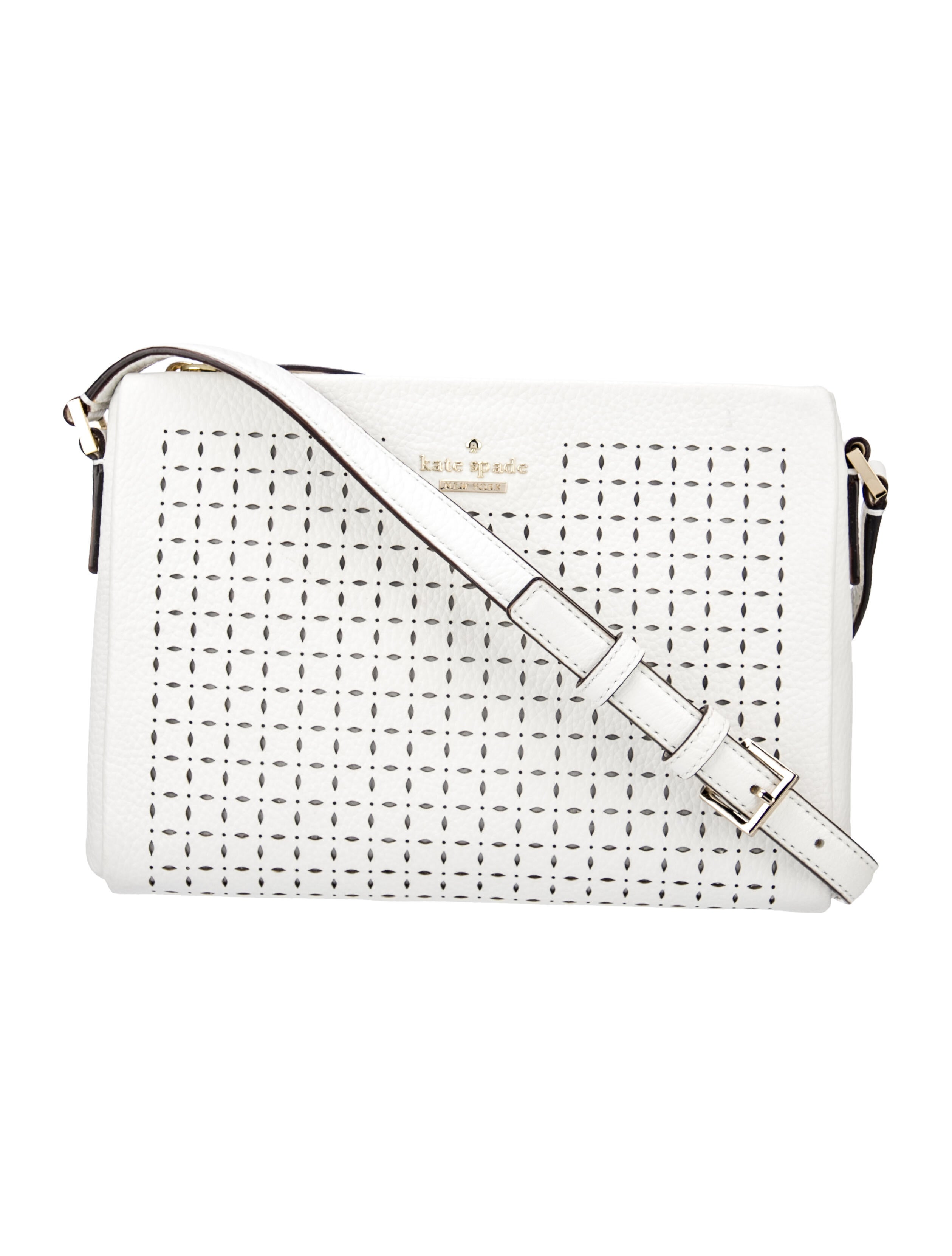 Kate Spade New York Leather Crossbody Bag White Crossbody Bags