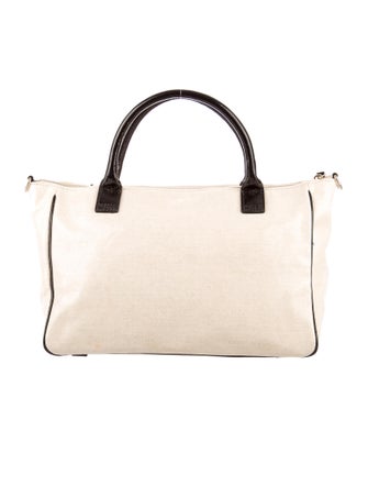 Kate Spade New York Patent Leather-Accented Coated Canvas Satchel