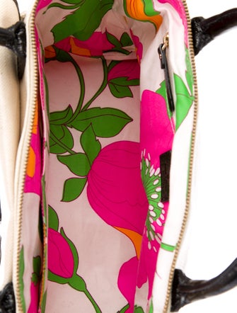 Kate Spade New York Patent Leather-Accented Coated Canvas Satchel