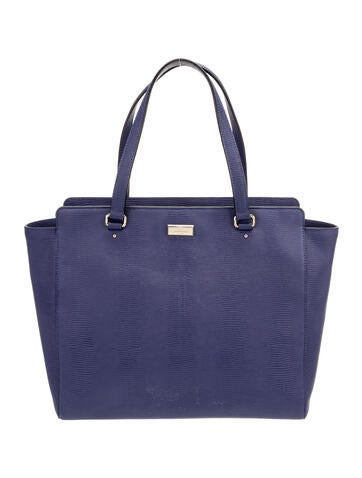 Kate Spade New York Totes Solid Embossed Leather Tote Bag