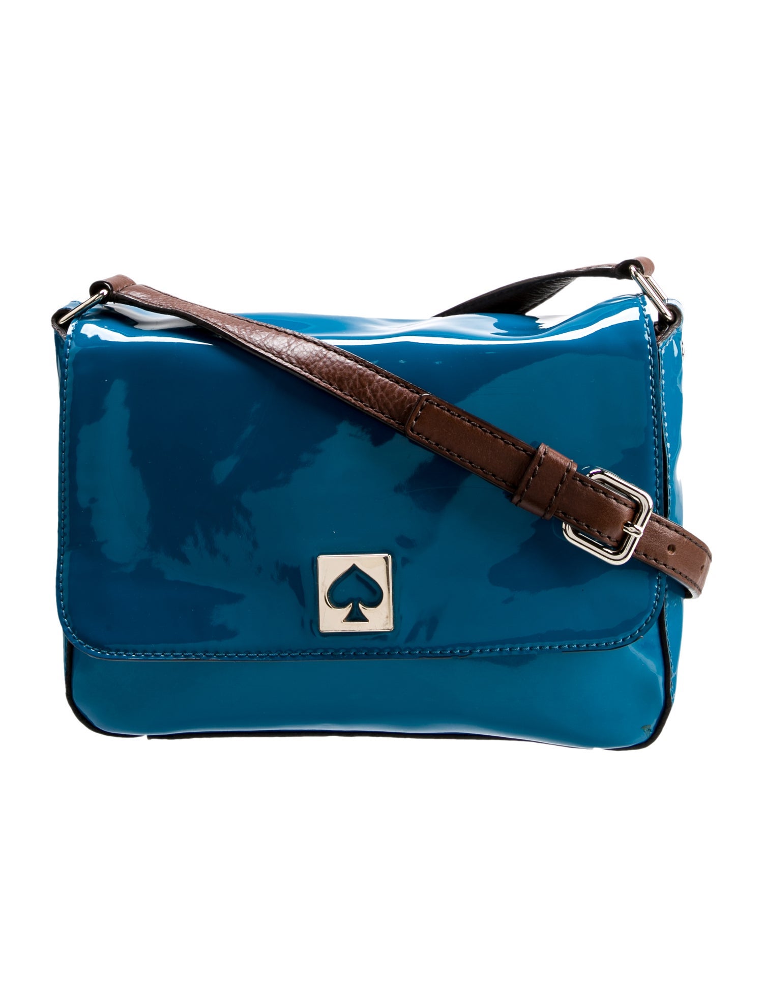 Kate Spade New York Patent Leather Crossbody Bag Blue Crossbody Bags