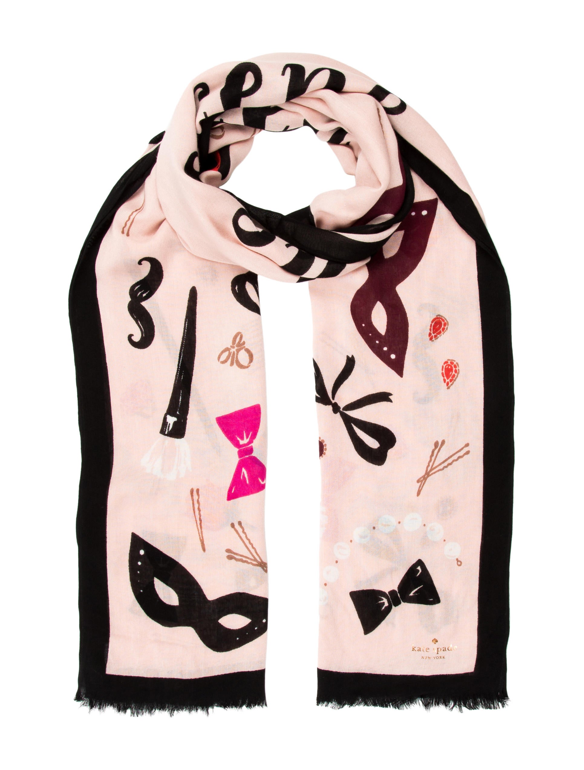 Kate Spade New York Printed Scarf Accessories WKA36644 The RealReal