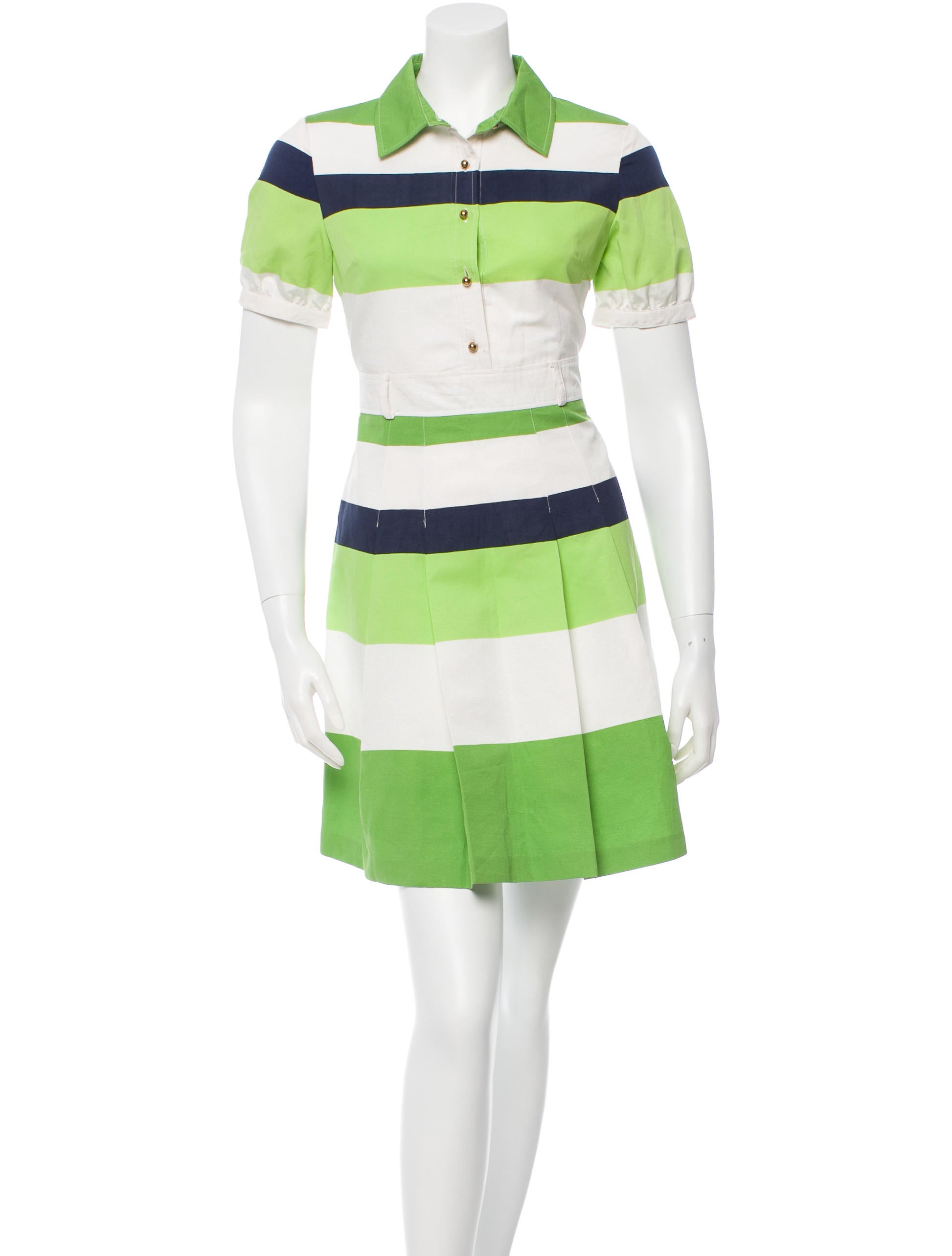 Kate Spade New York Striped Pleated Dress Clothing WKA36684 The