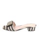 Kate Spade New York Canvas Striped Slides