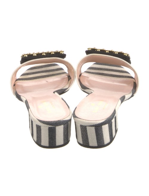 Kate Spade New York Canvas Striped Slides