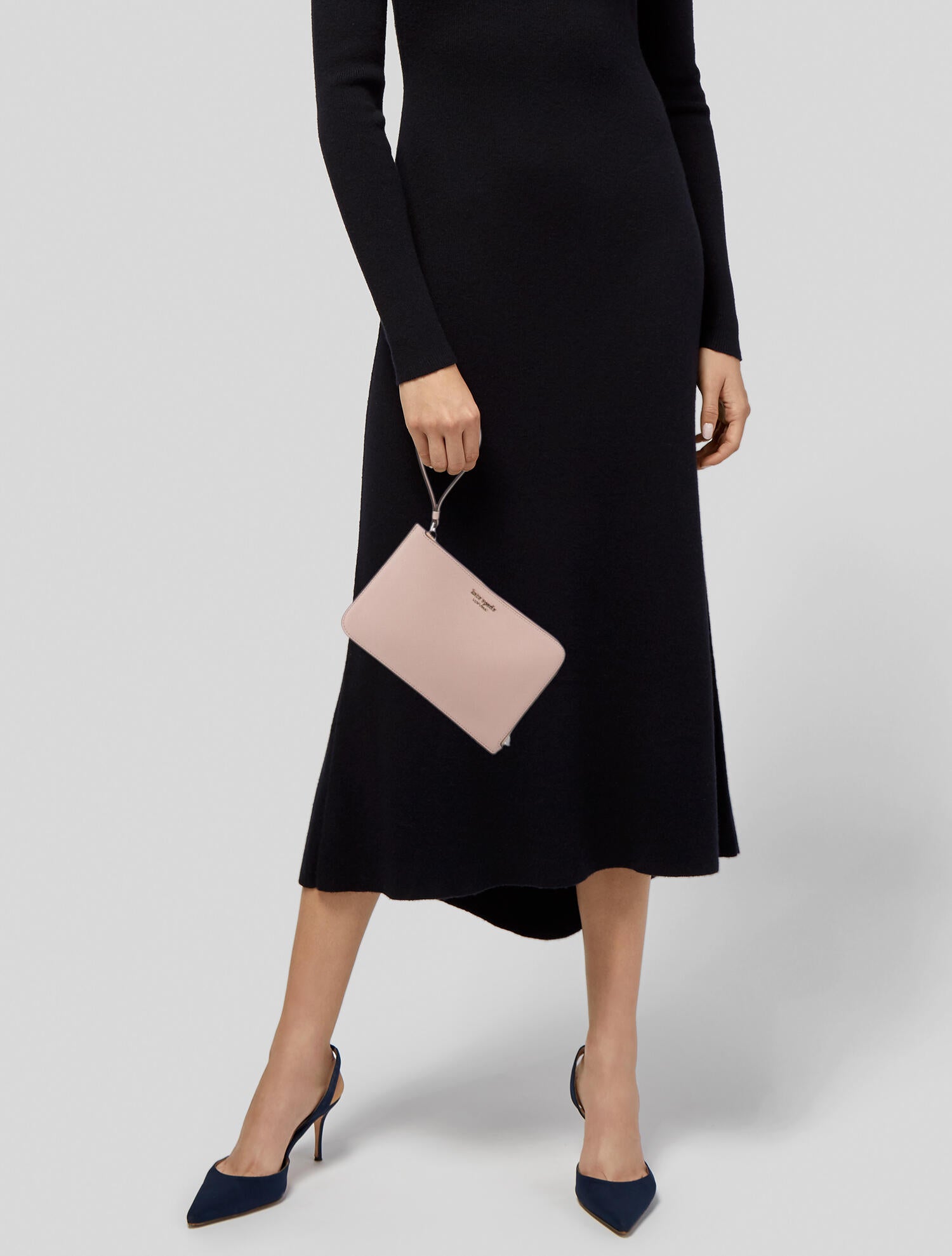 Kate Spade New York Textured Saffiano Leather Clutch - Pink