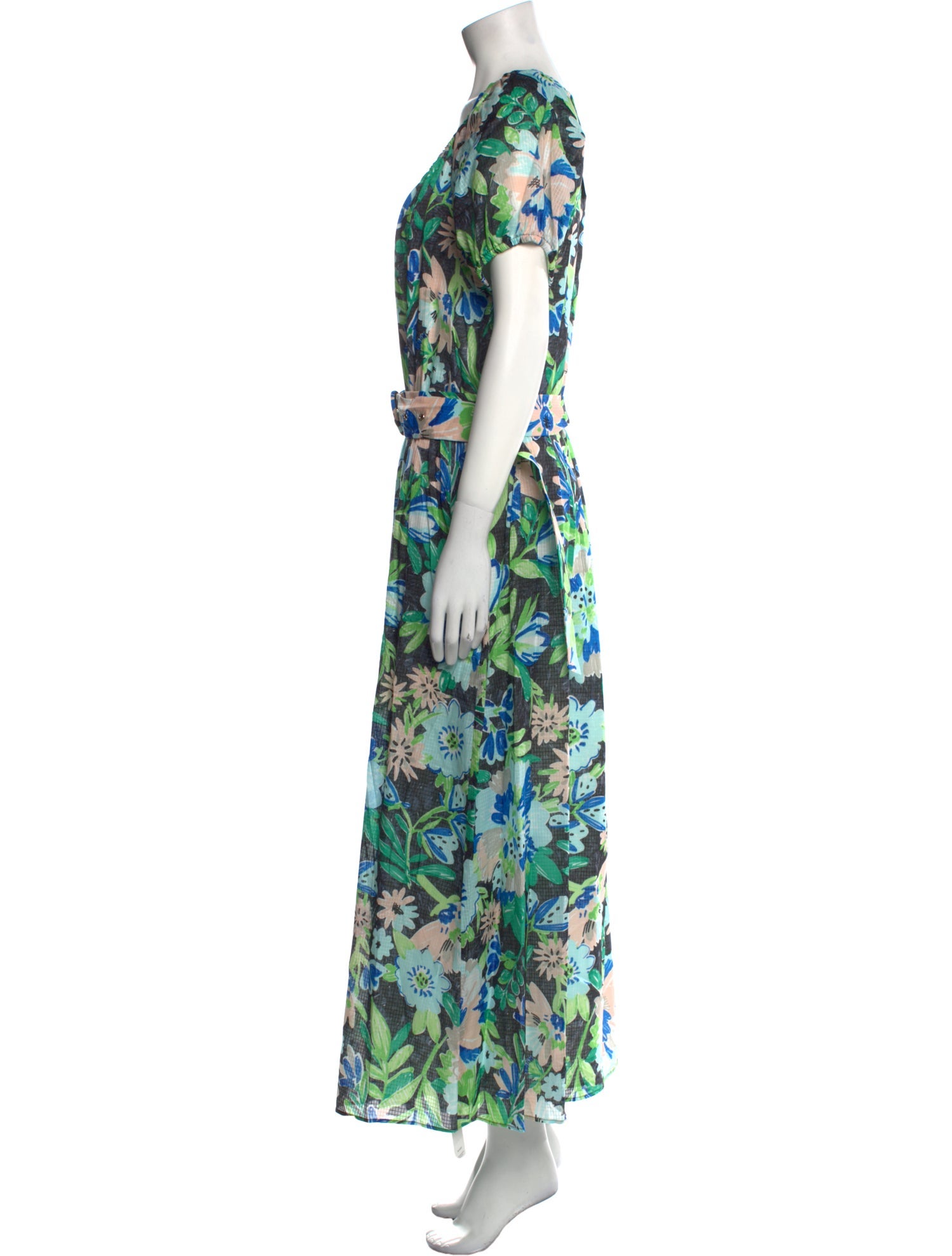 Kate Spade New York Floral Print Long Dress - Green Dresses, Clothing -  WKA375403 | The RealReal
