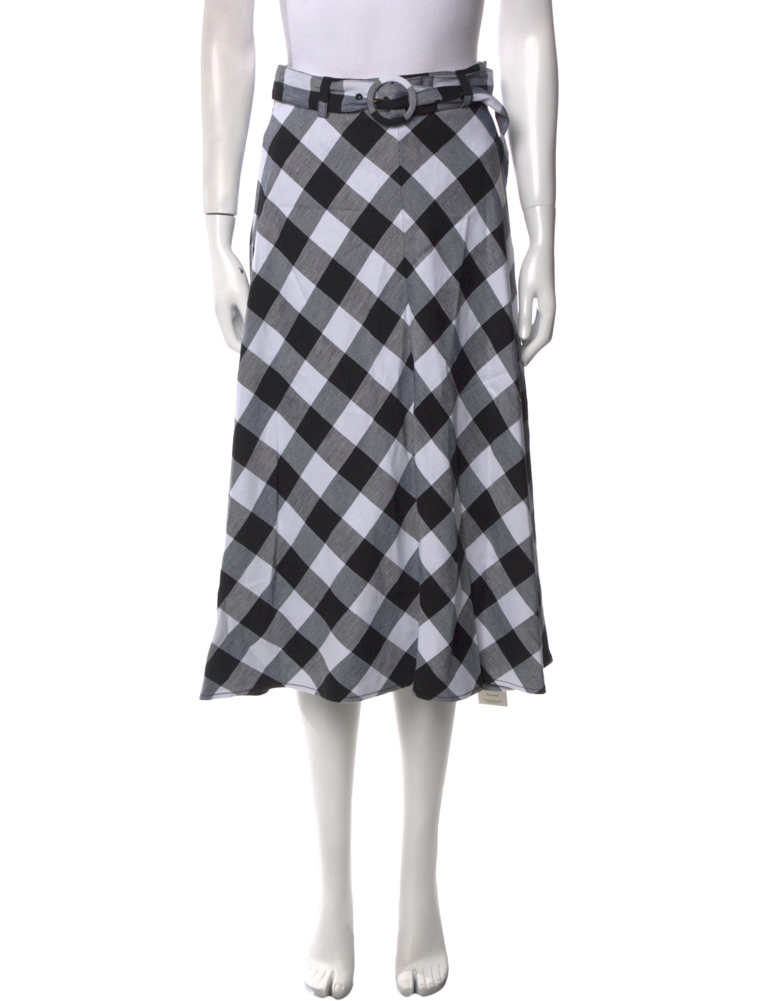 Kate Spade New York Plaid Print Midi Length Skirt