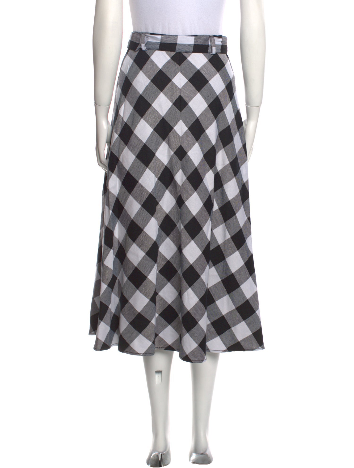 Kate Spade New York Plaid Print Midi Length Skirt