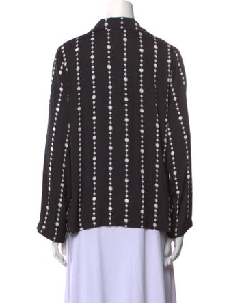Kate Spade New York Polka Dot Print Long Sleeve Button-Up Top
