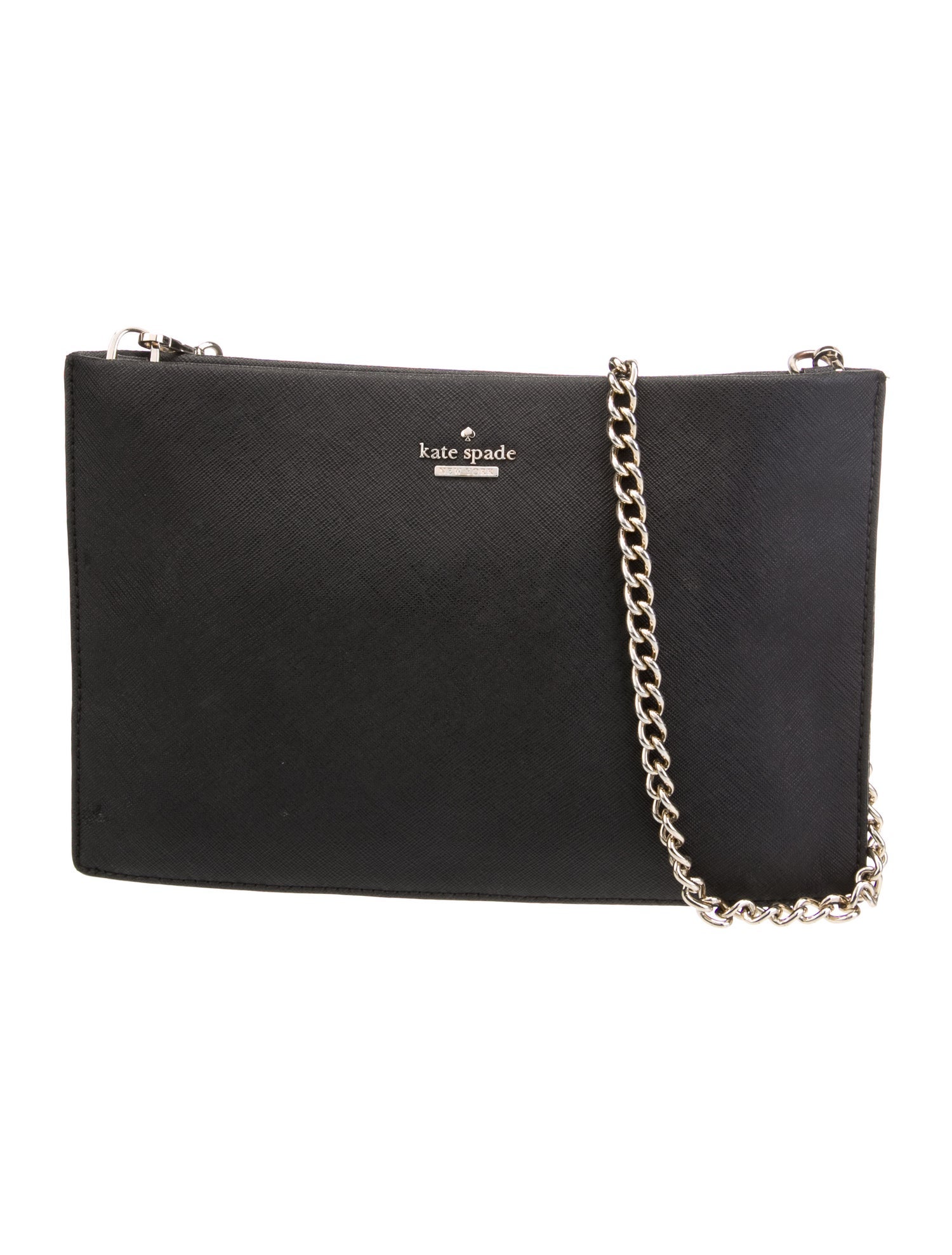 Kate Spade New York Saffiano Leather Chain-Link Crossbody Bag - Black Crossbody  Bags, Handbags - WKA390459 | The RealReal